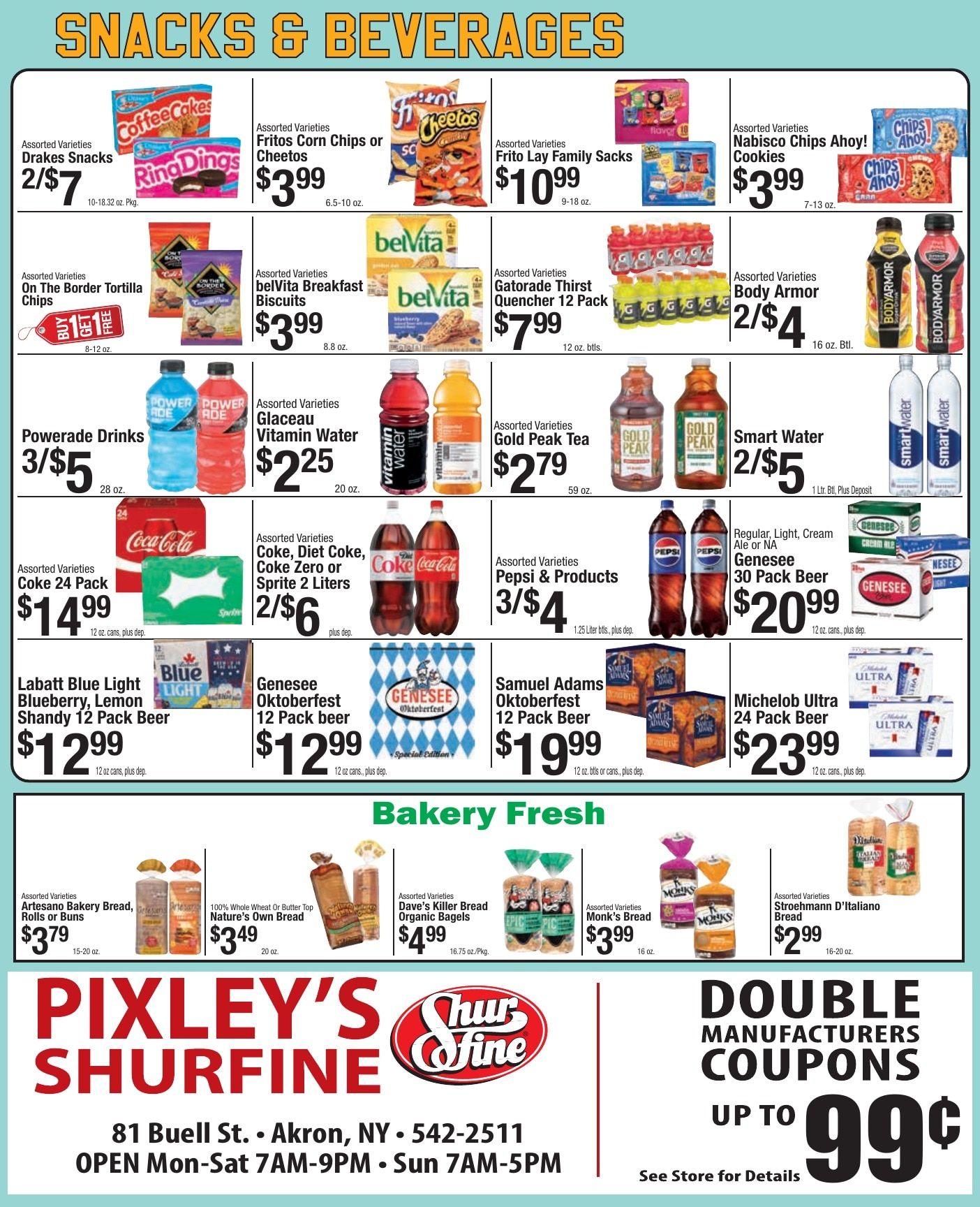 Pixley's Shurfine Food Mart Weekly Ad September 13 - 19, 2026