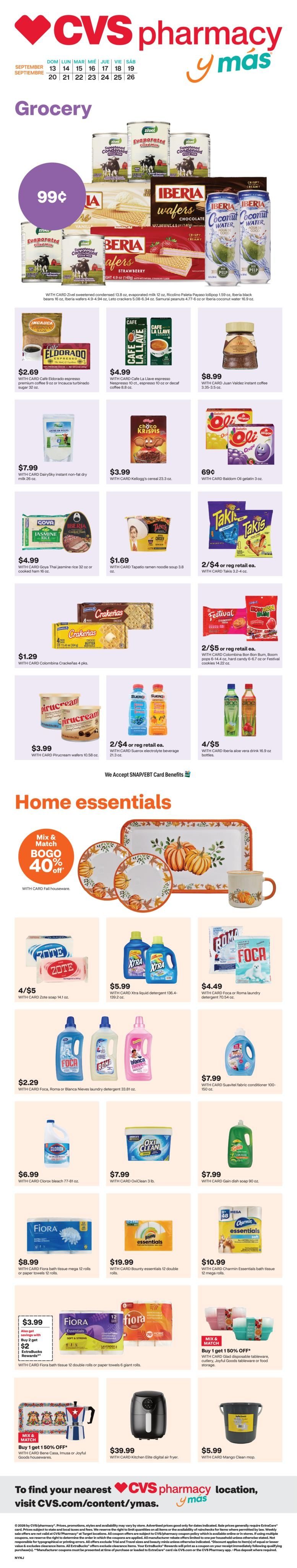 CVS Pharmacy (Bridgeport Area, CT) y más Weekly Ad September 13 - 26, 2026