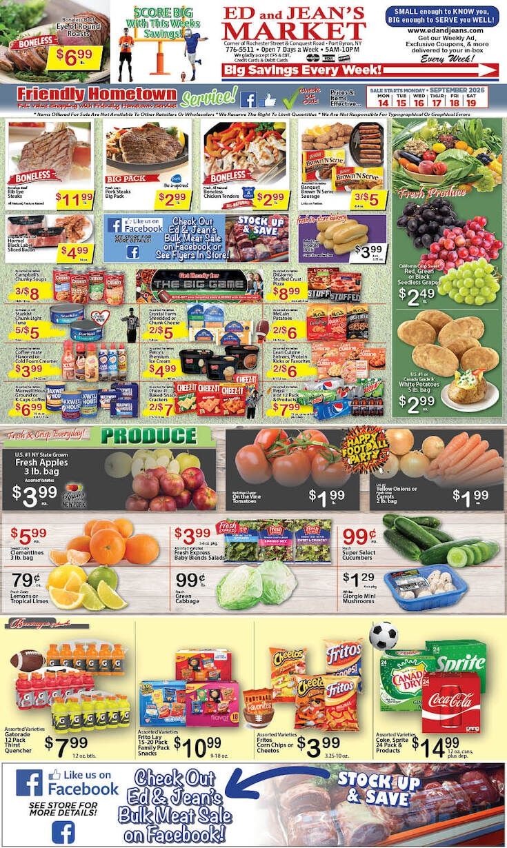 Ed and Jean's Market Weekly Ad September 13 - 19, 2026