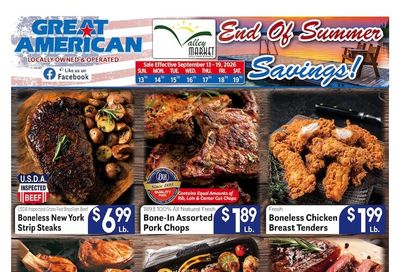 Valley Market and Jim's Great American Weekly Ad September 13 - 19, 2026