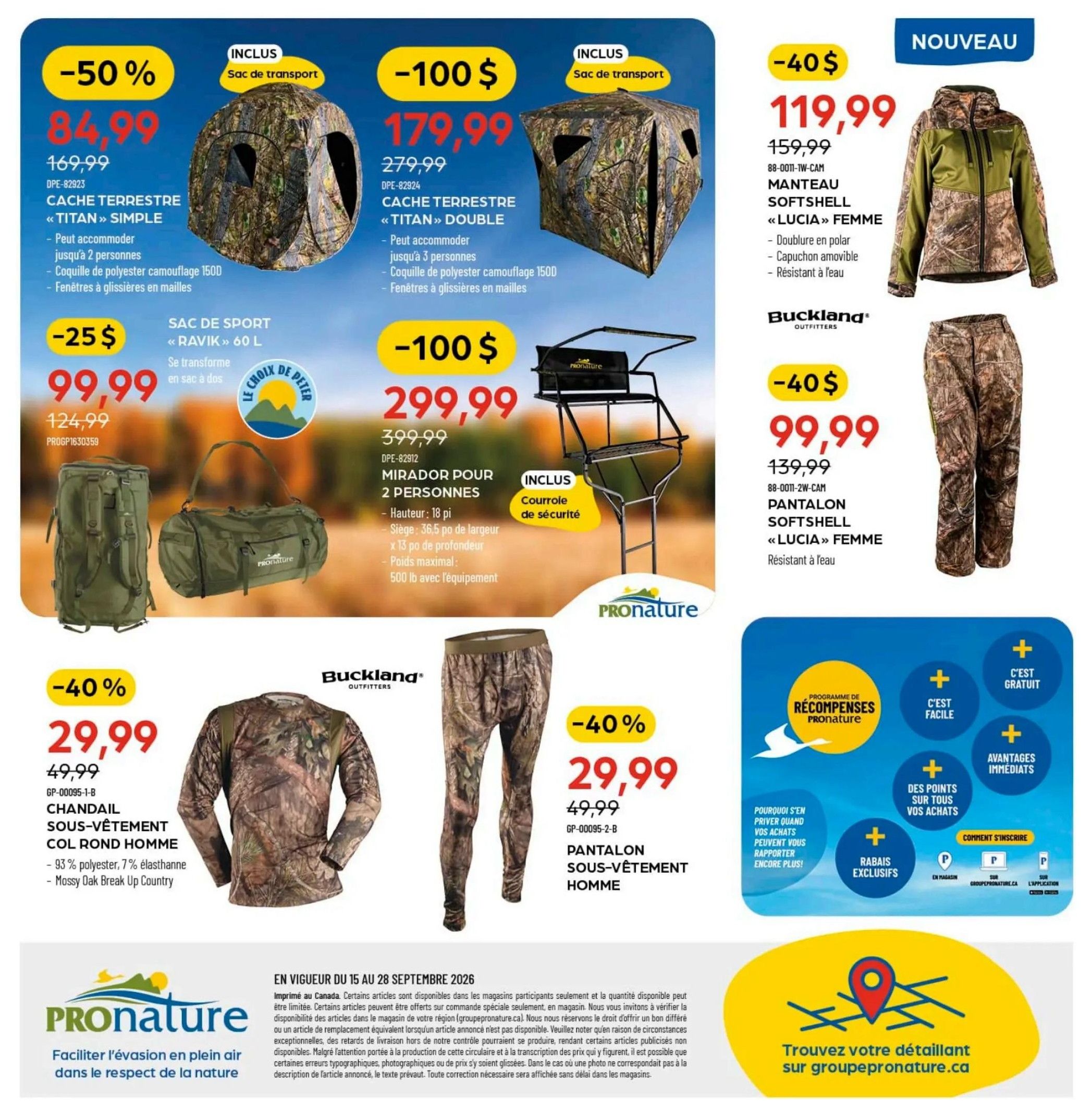 Pronature Flyer September 15 to 28