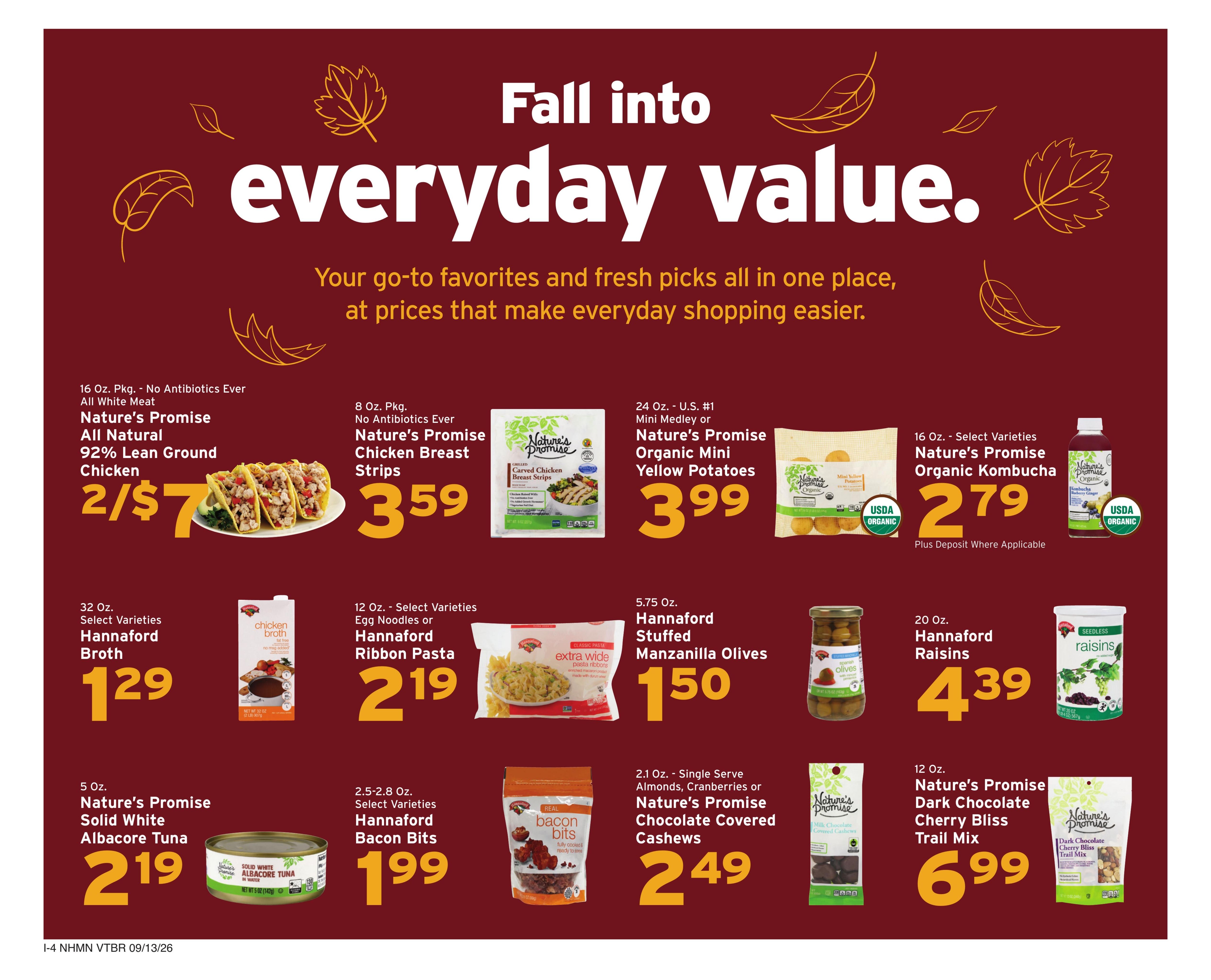 Hannaford (Brattleboro Area, VT) Week 38 Weekly Ad September 13 - 19, 2026