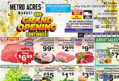 Metro Acres Market (New York, NY) Weekly Ad September 13 - 19, 2026