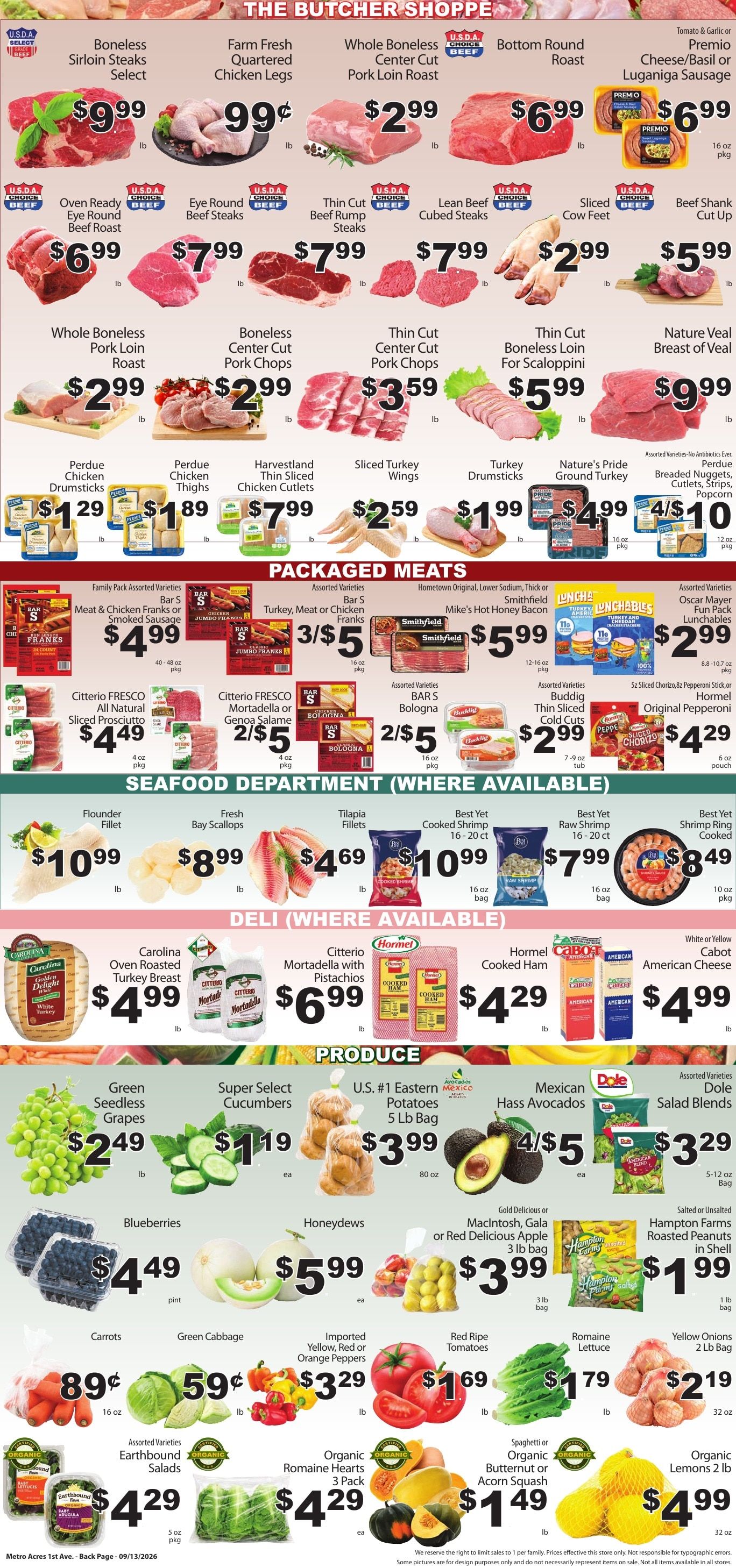Metro Acres Market (New York, NY) Weekly Ad September 13 - 19, 2026