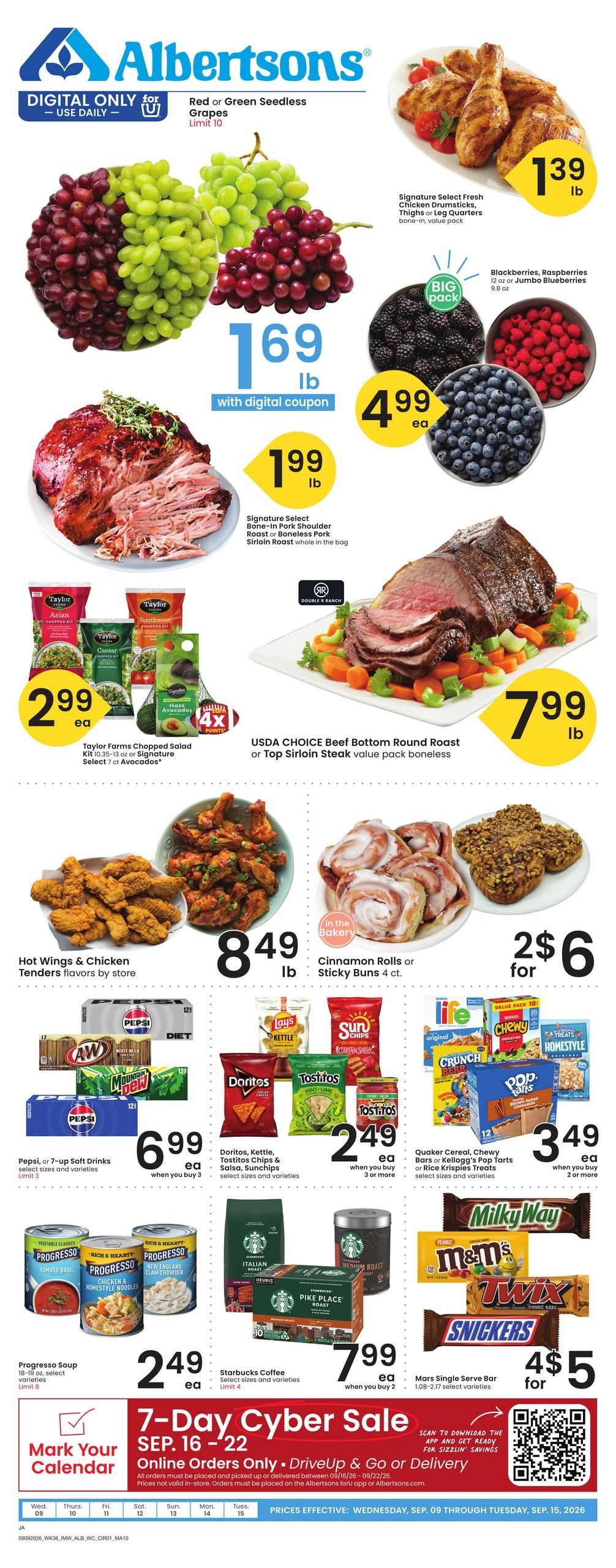 Albertsons (Jackson Area, WY) Weekly Ad September 9 - 15, 2026