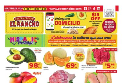 El Rancho Supermercado (Brownsville Area, TX) Weekly Ad September 9 - 15, 2026