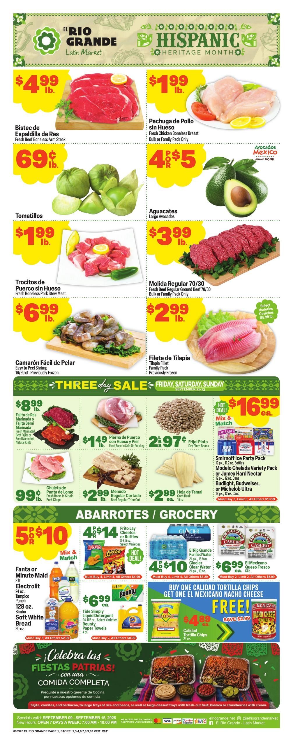 El Rio Grande (Carrollton Area, TX) Weekly Ad September 9 - 15, 2026