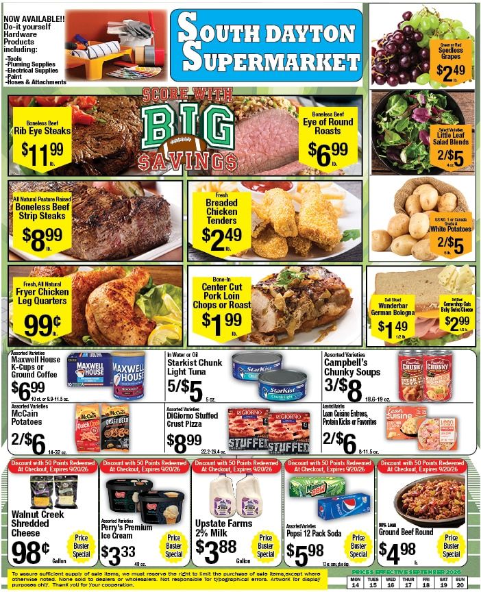 South Dayton Supermarket Weekly Ad September 14 - 20, 2026