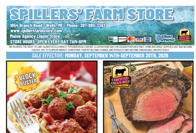 Spillers' Farm Store Weekly Ad September 14 - 20, 2026