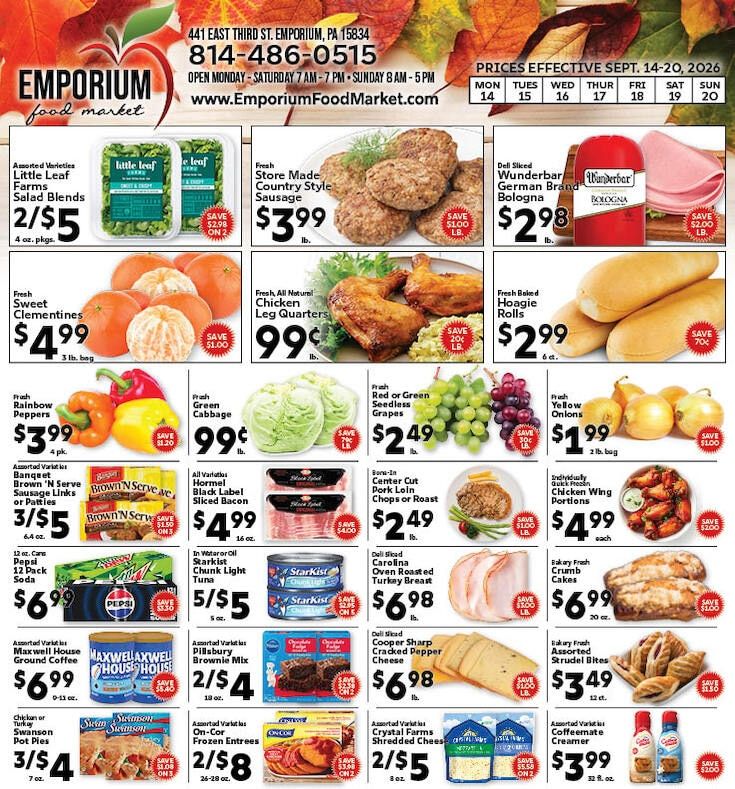 Emporium Food Market Weekly Ad September 14 - 20, 2026