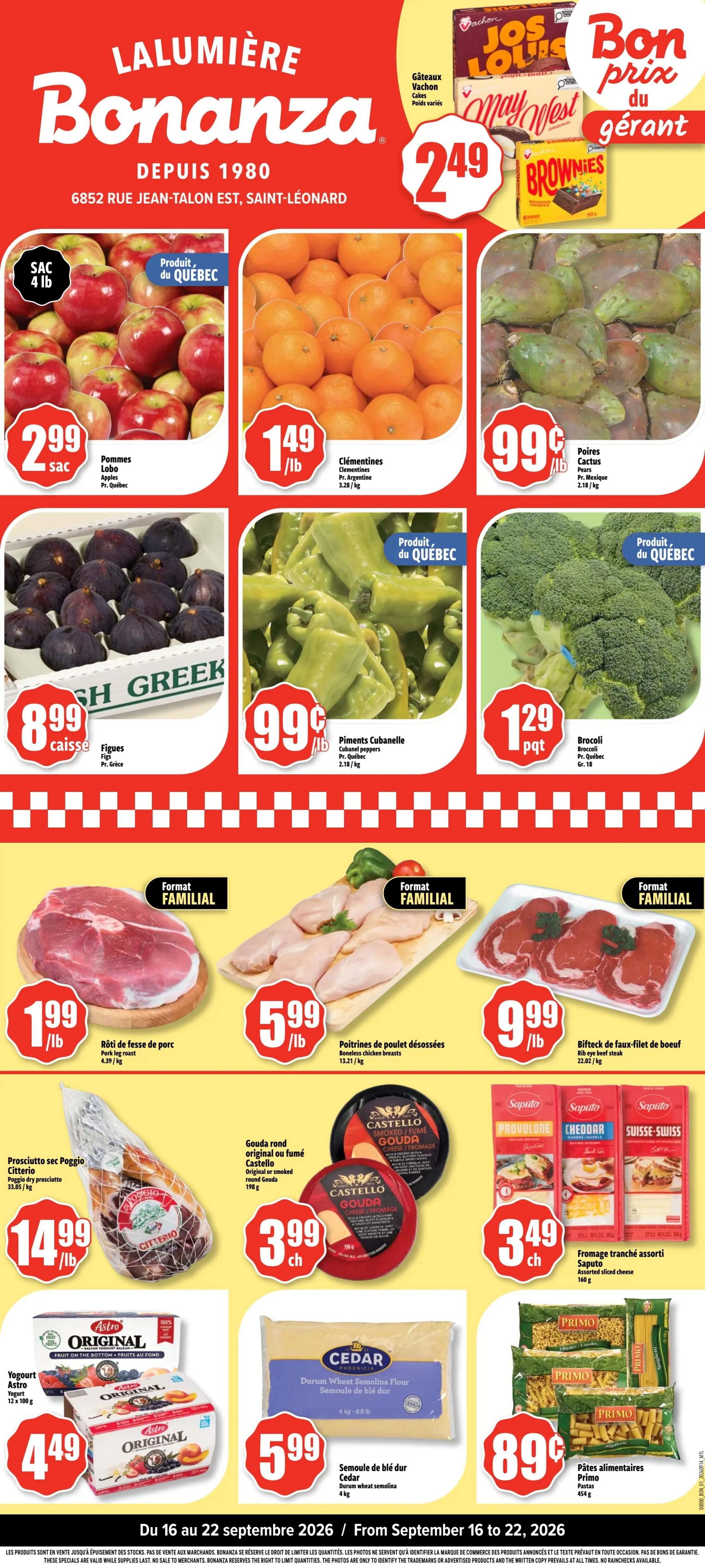 Bonanza Flyer September 16 to 22
