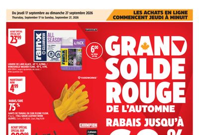 Canadian Tire (QC) Flyer September 17 to 24