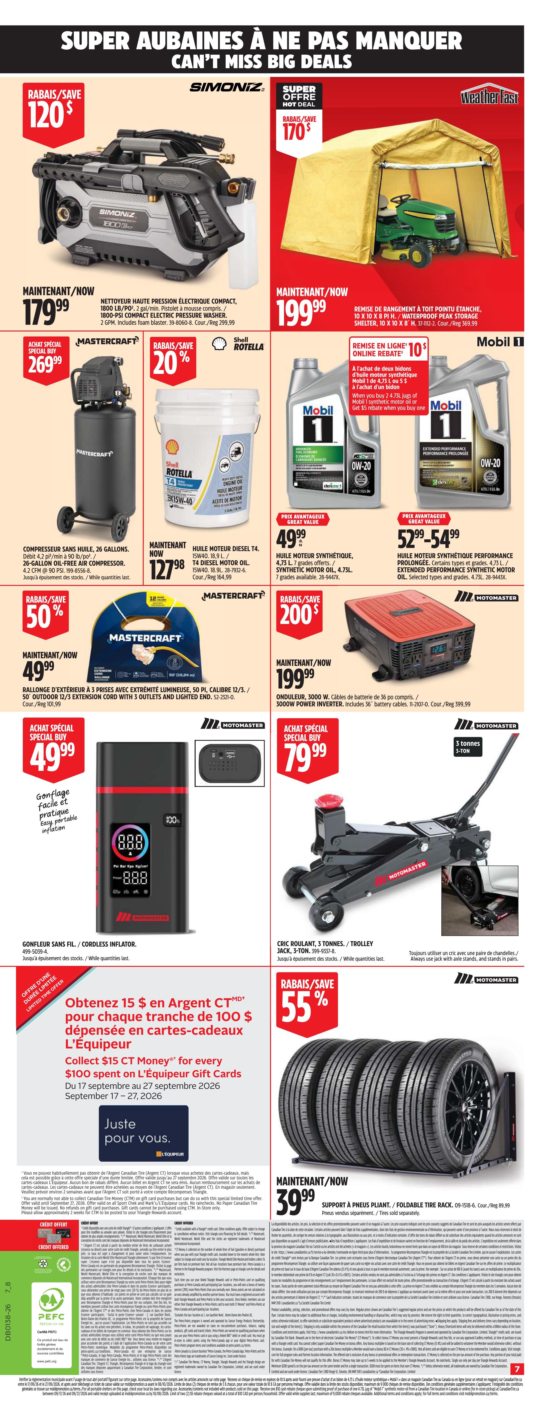 Canadian Tire (QC) Flyer September 17 to 24