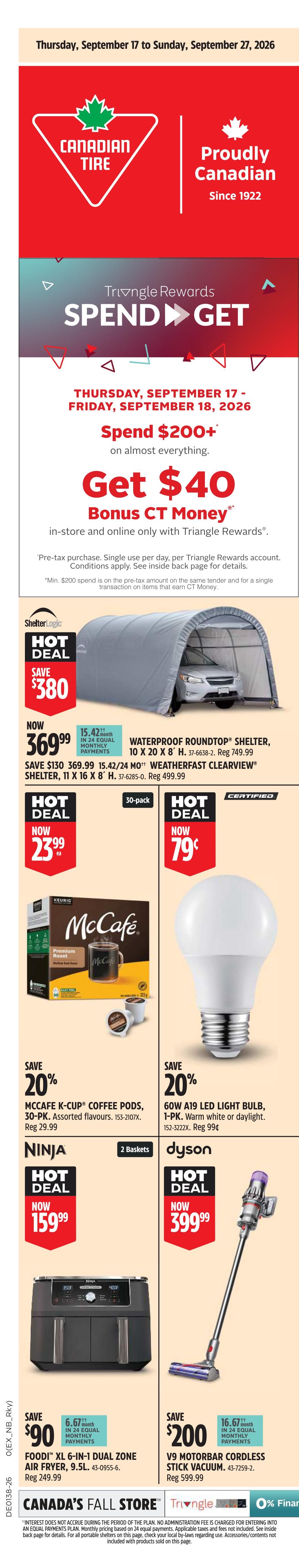 Canadian Tire (ON) Flyer September 17 to 24 