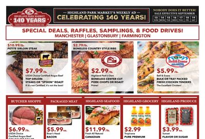 Highland Park Market (Connecticut) Weekly Ad September 13 - 19, 2026