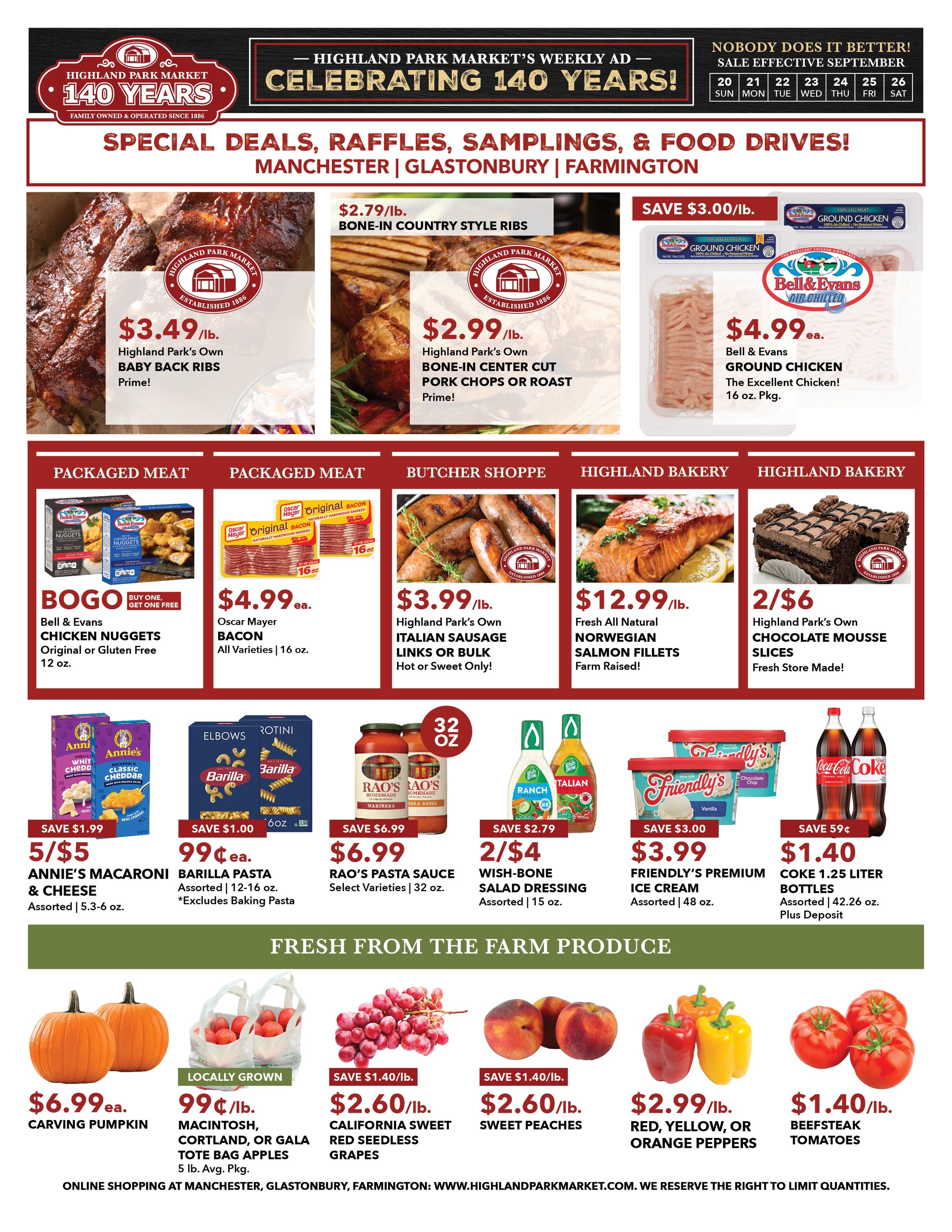 Highland Park Market (Connecticut) Weekly Ad September 20 - 26, 2026