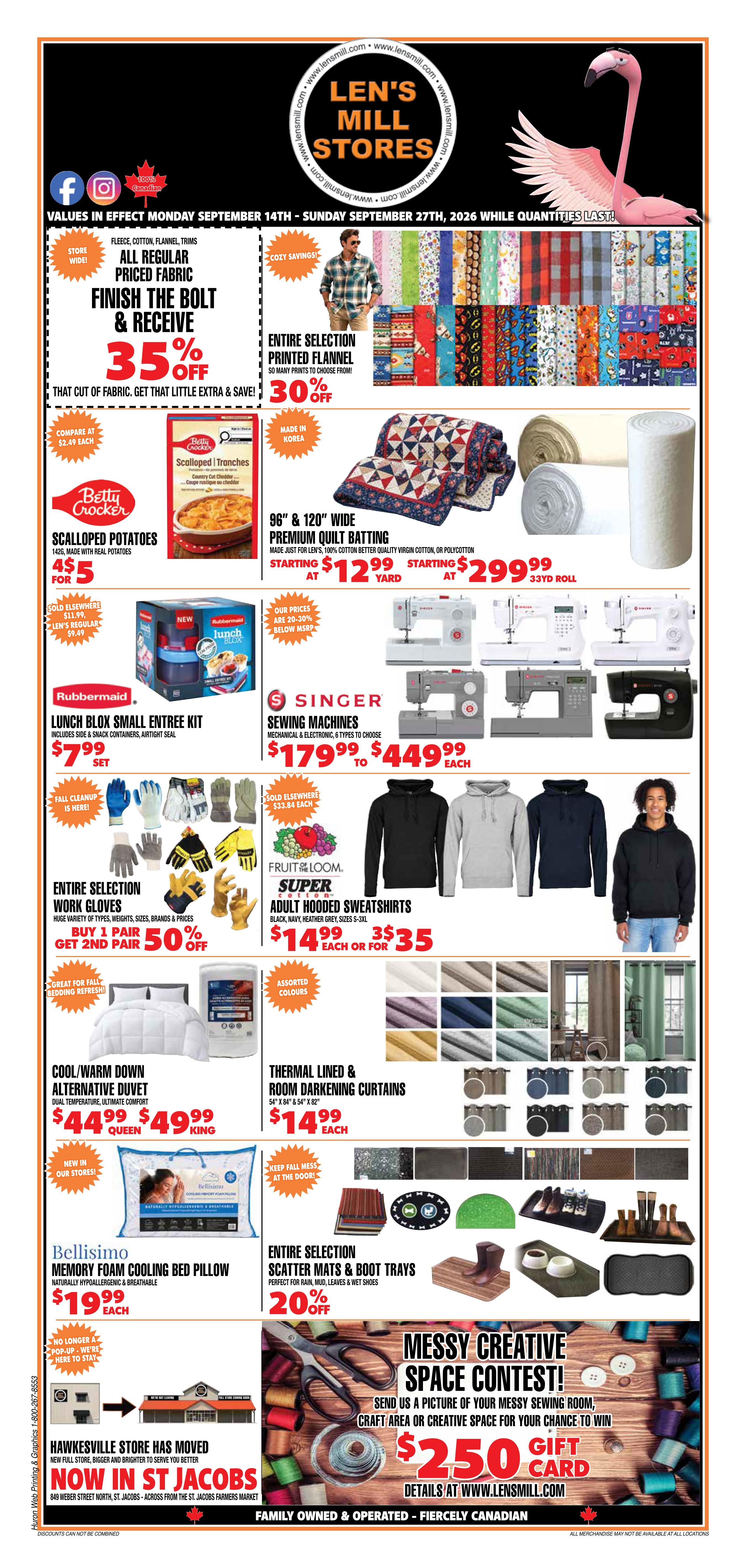 Len's Mill Stores Flyer September 14 to 27