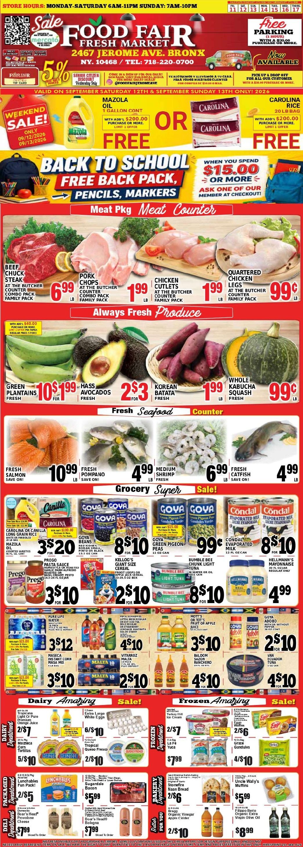 Food Fair Fresh Market Weekly Ad September 13 - 19, 2026