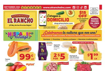 El Rancho Supermercado (Edinburg-McAllen Area, TX) Weekly Ad September 16 - 22, 2026