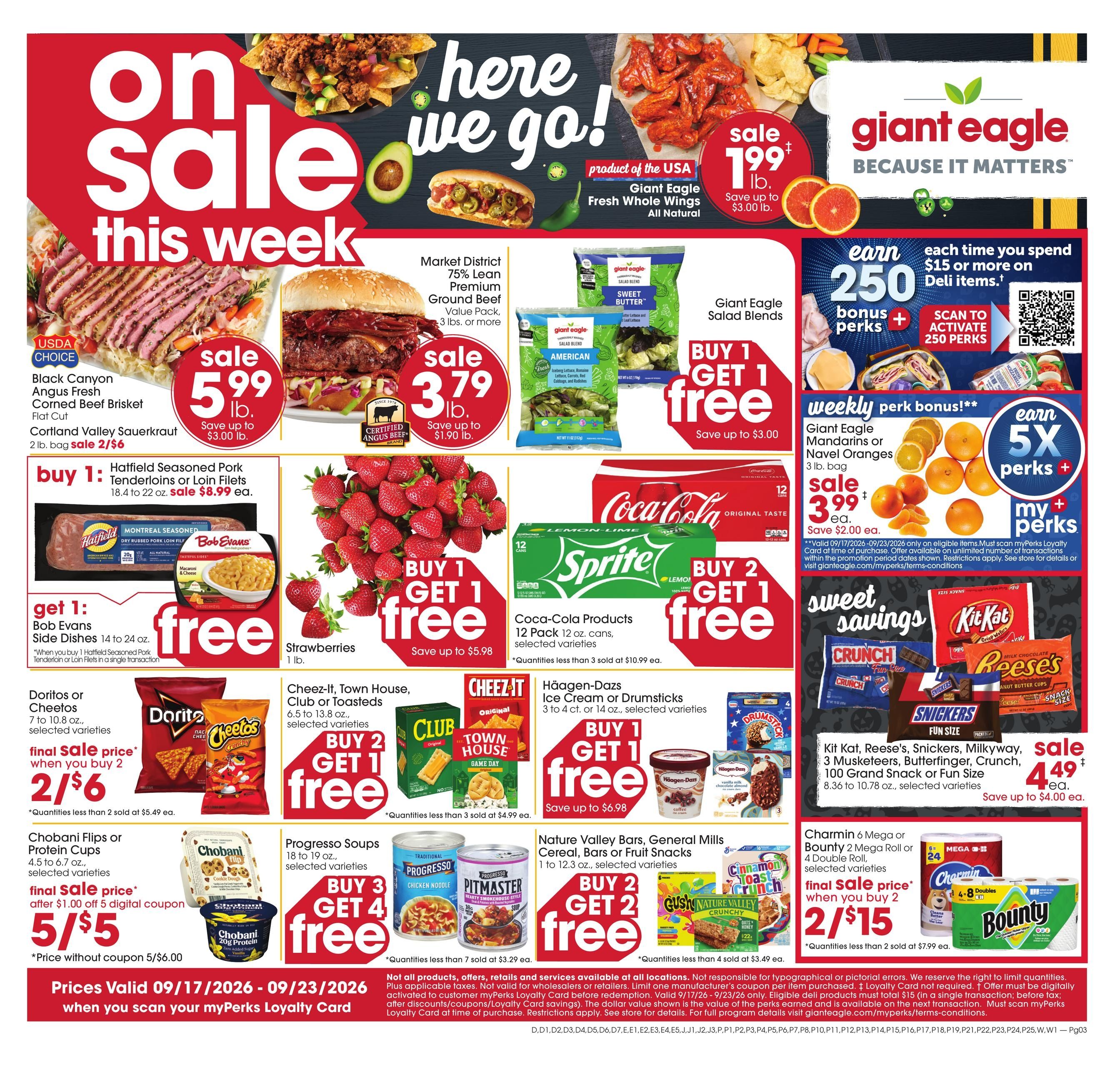 Giant Eagle (Bridgeport Area, WV) Weekly Ad September 17 - 23, 2026