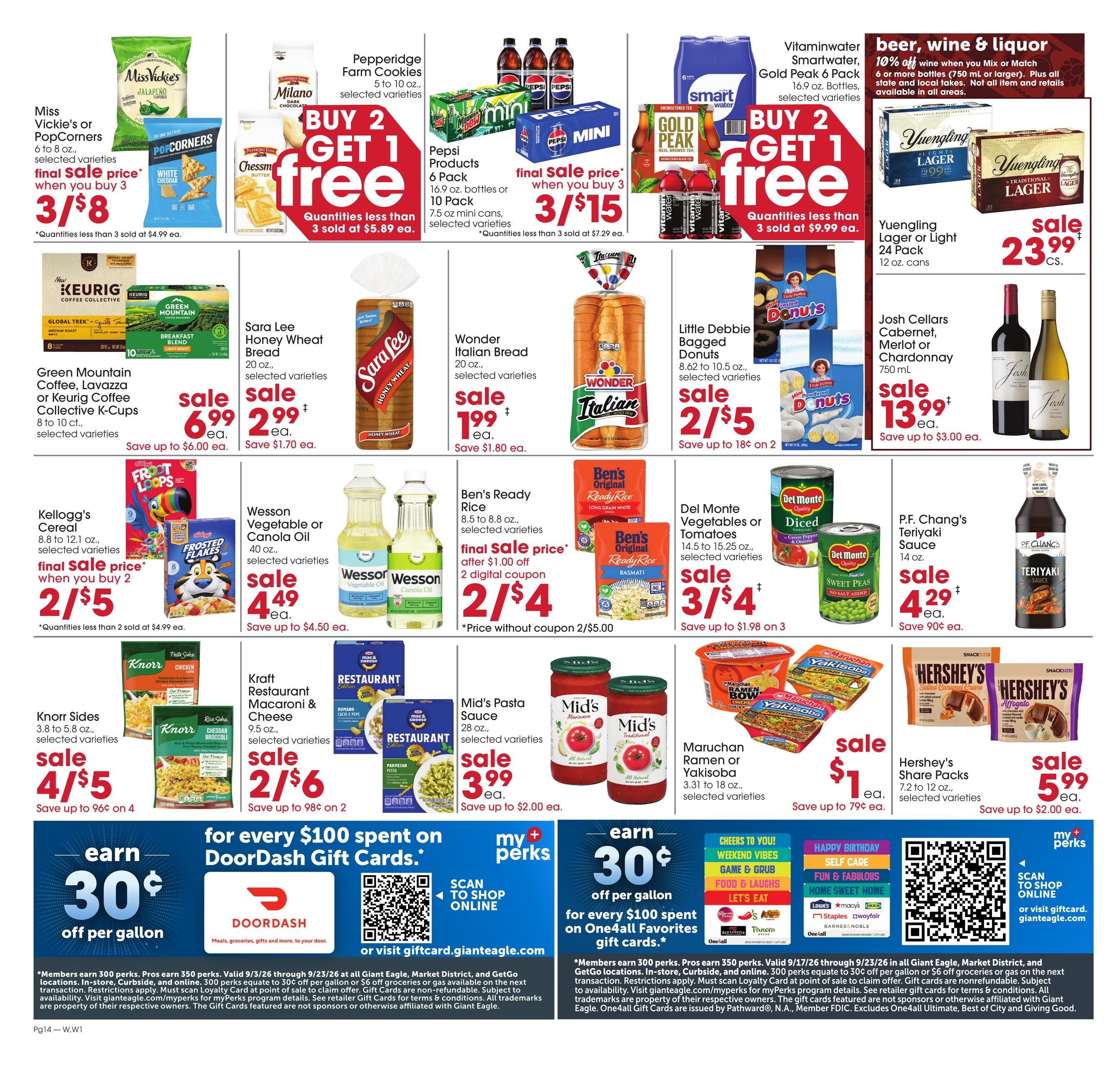 Giant Eagle (Bridgeport Area, WV) Weekly Ad September 17 - 23, 2026