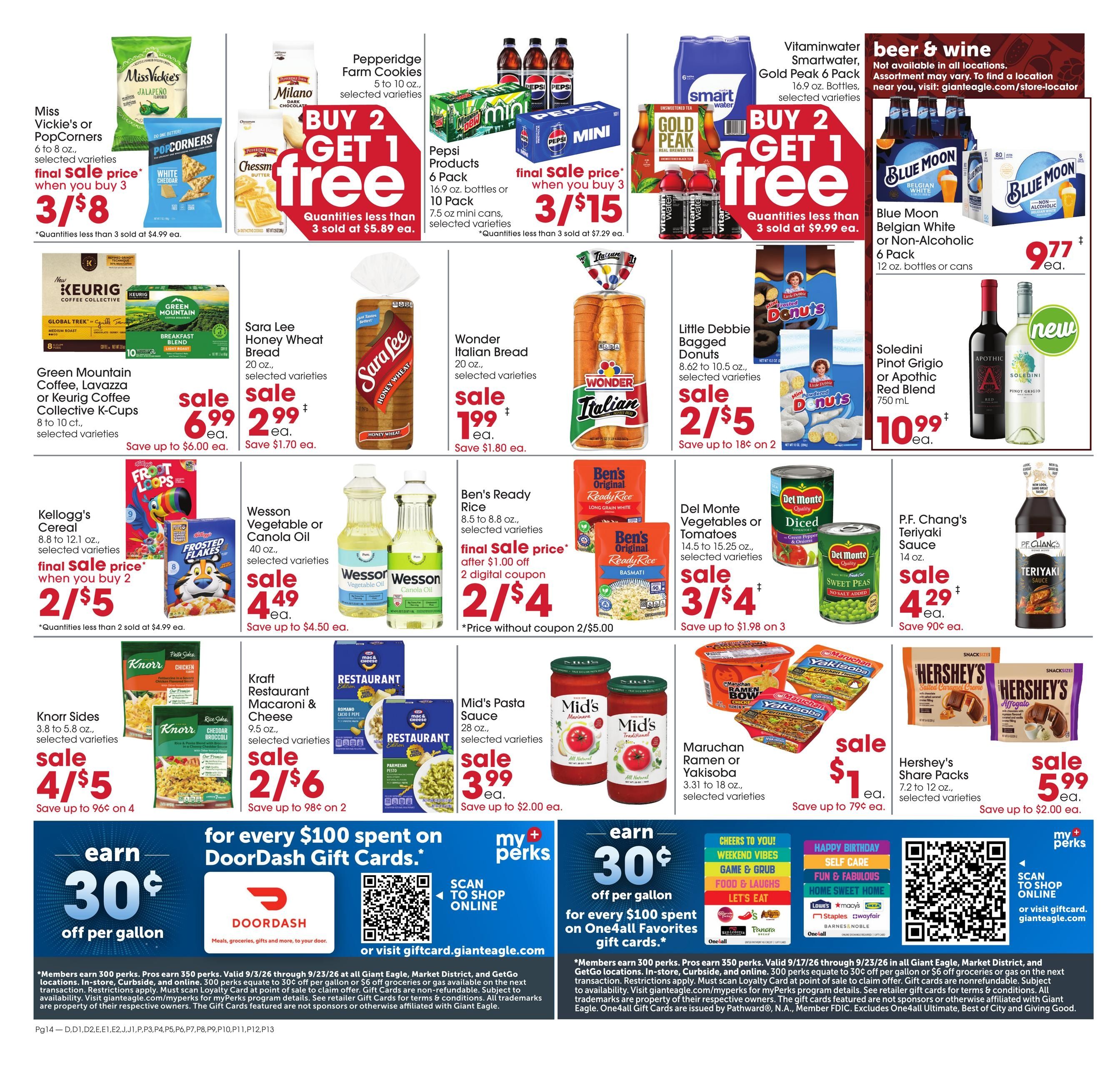 Giant Eagle (Cumberland Area, MD) Weekly Ad September 17 - 23, 2026