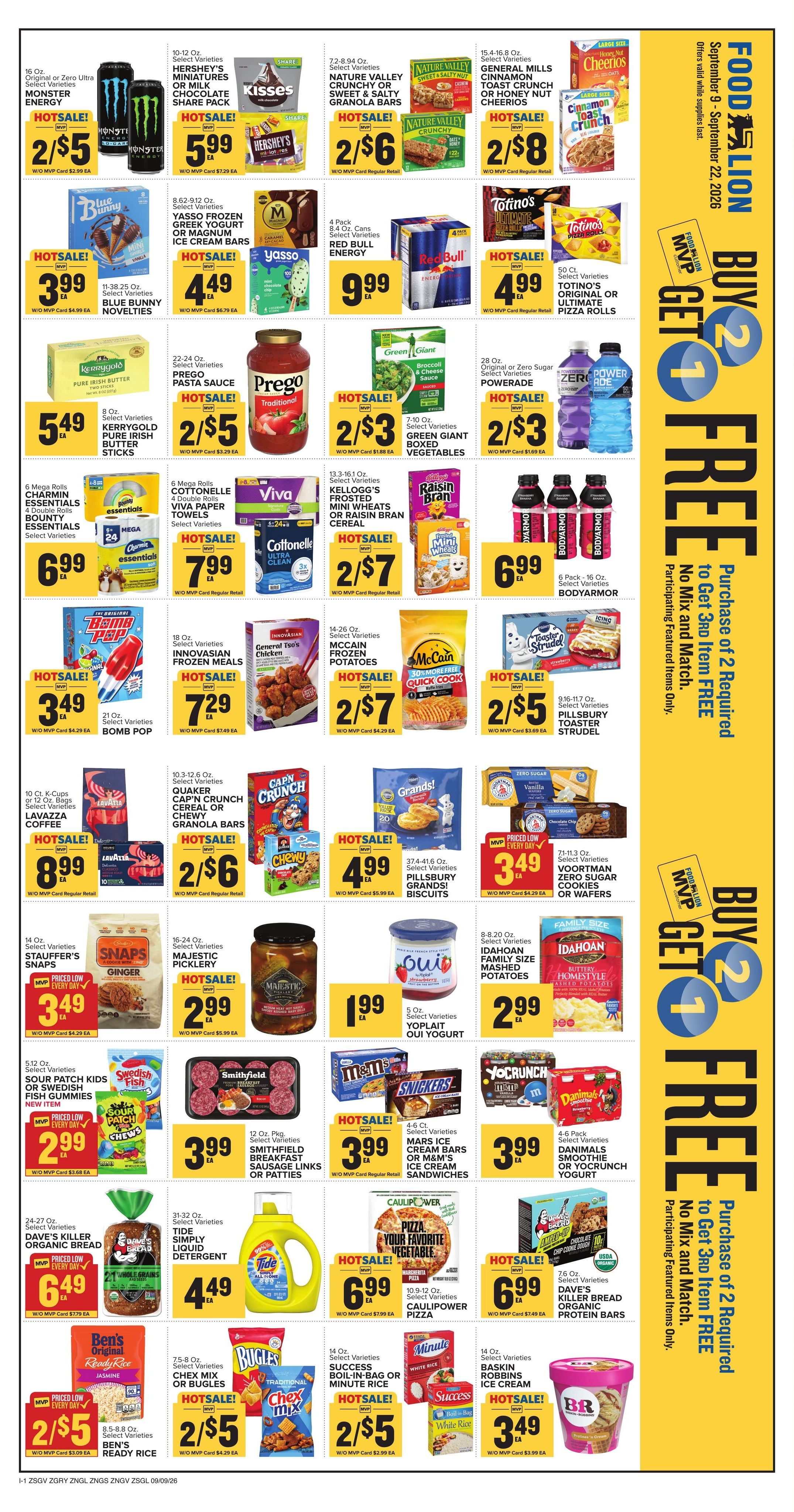 Food Lion (Asheville Area, NC) Weekly Ad September 9 - 15, 2026