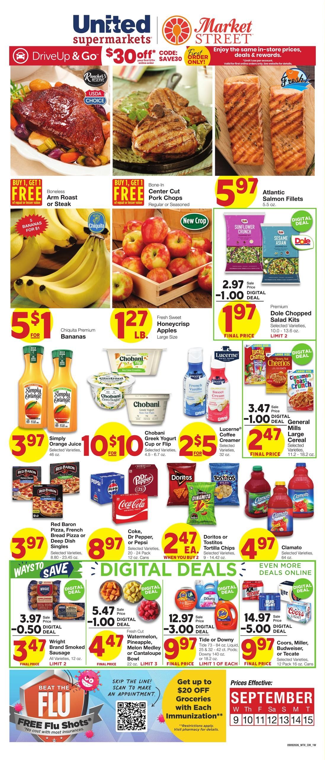 Market Street (Wichita Falls Area, TX) Weekly Ad September 9 - 15, 2026