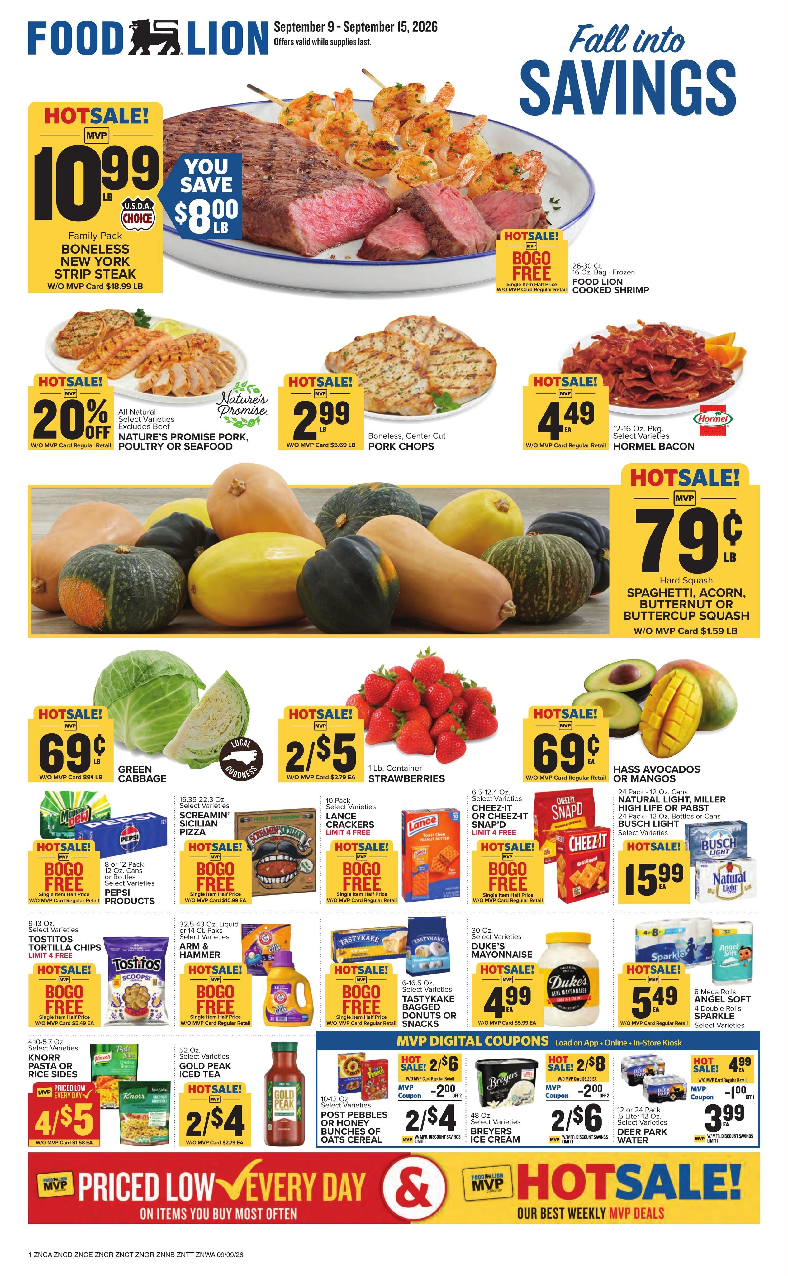 Food Lion (Morganton Area, NC) Weekly Ad September 9 - 15, 2026