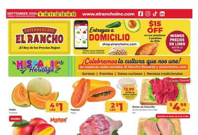 El Rancho Supermercado (Irving Area, TX) Weekly Ad September 9 - 15, 2026