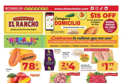 El Rancho Supermercado (Pearland-Sugar Land Area, TX) Weekly Ad September 16 - 22, 2026