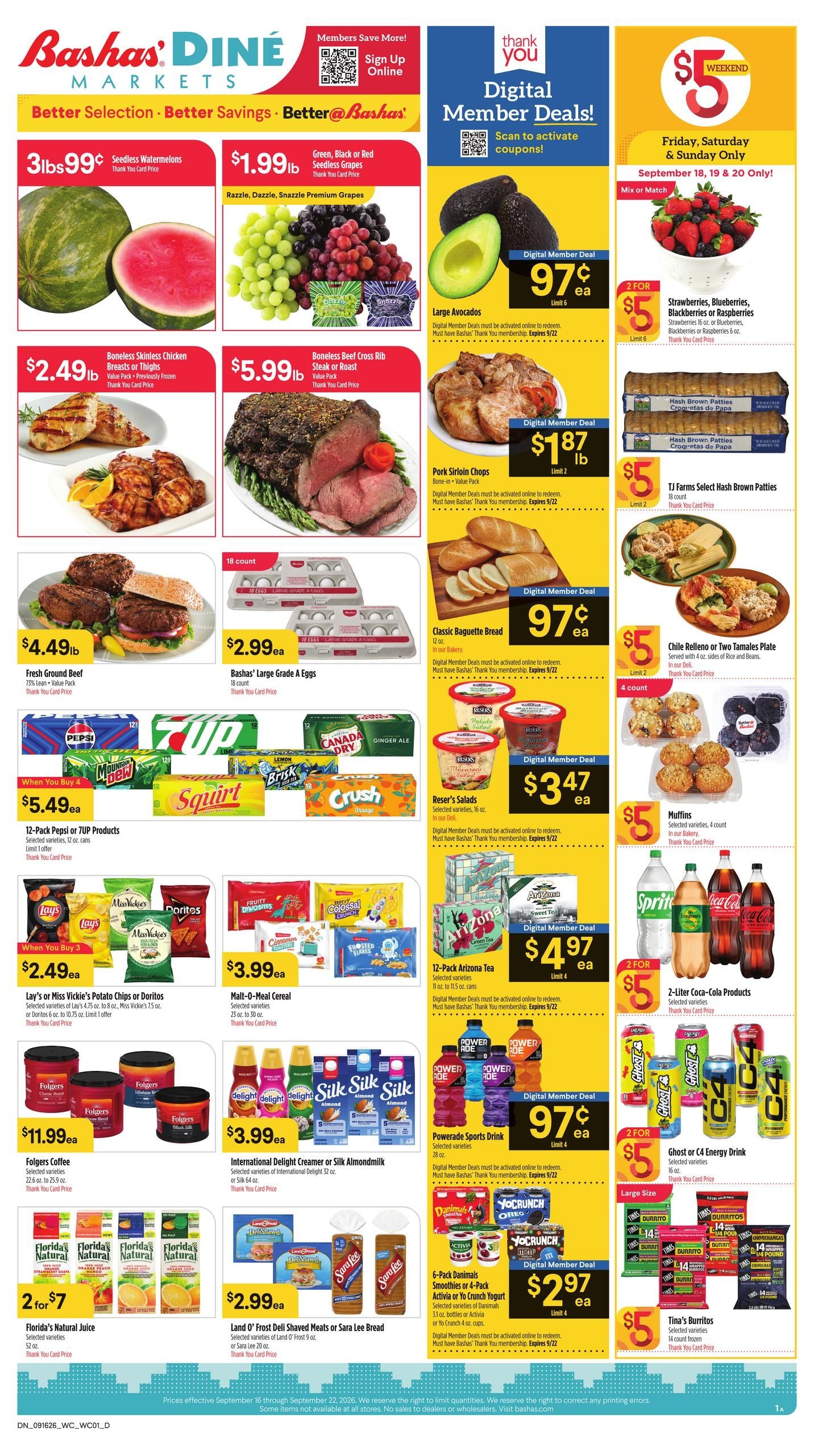Bashas' Next Week’s Weekly Ad September 16 - 22, 2026