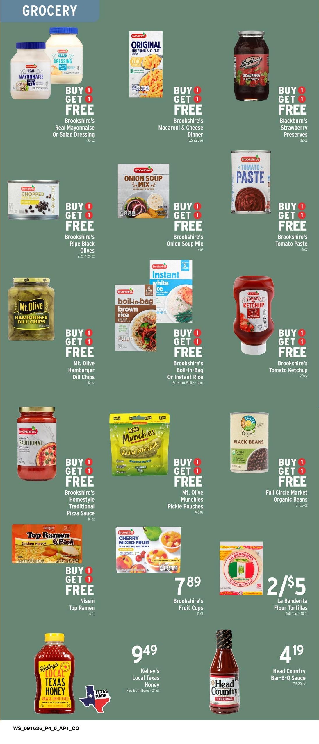 Brookshire's Websaver Weekly Ad September 16 - 22, 2026