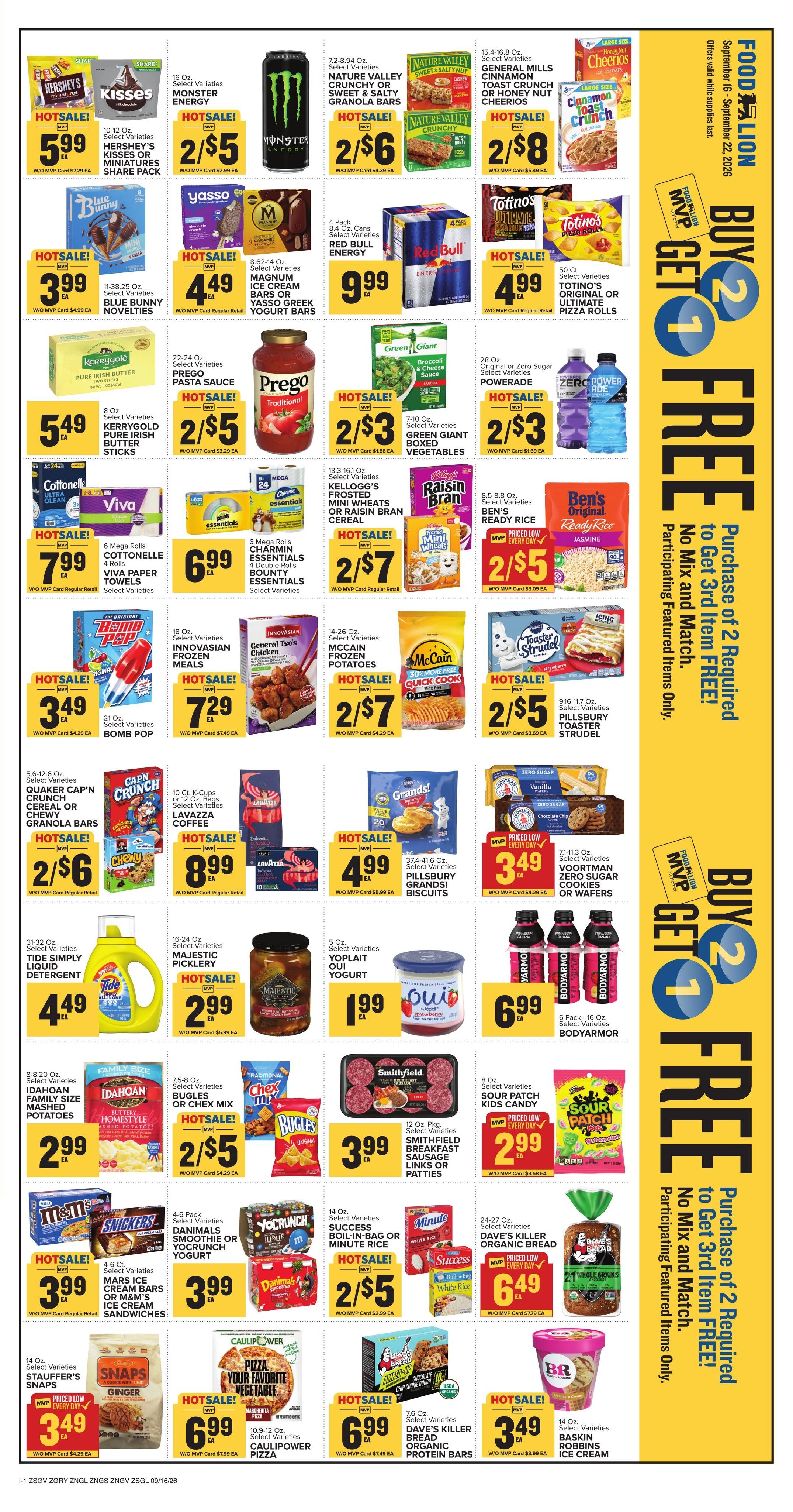 Food Lion (Asheville Area, NC) Weekly Ad September 16 - 22, 2026