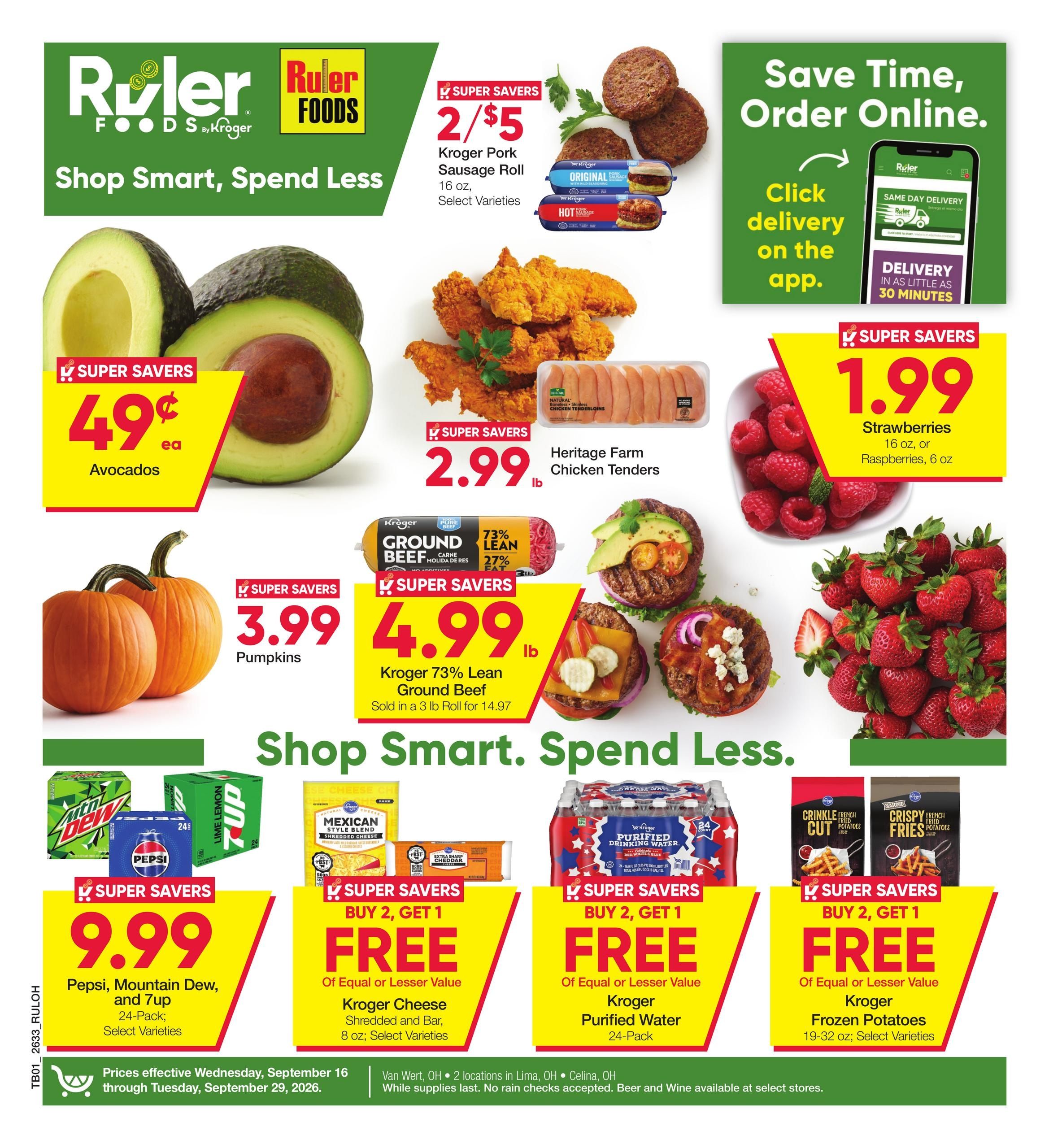 Ruler Foods (Fort Wayne Area, IN) Weekly Ad September 16 - 29, 2026