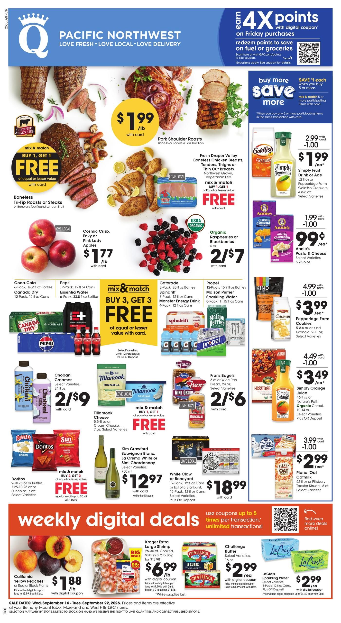 QFC (Hillsboro-Portland Area, OR) Weekly Ad September 16 - 22, 2026