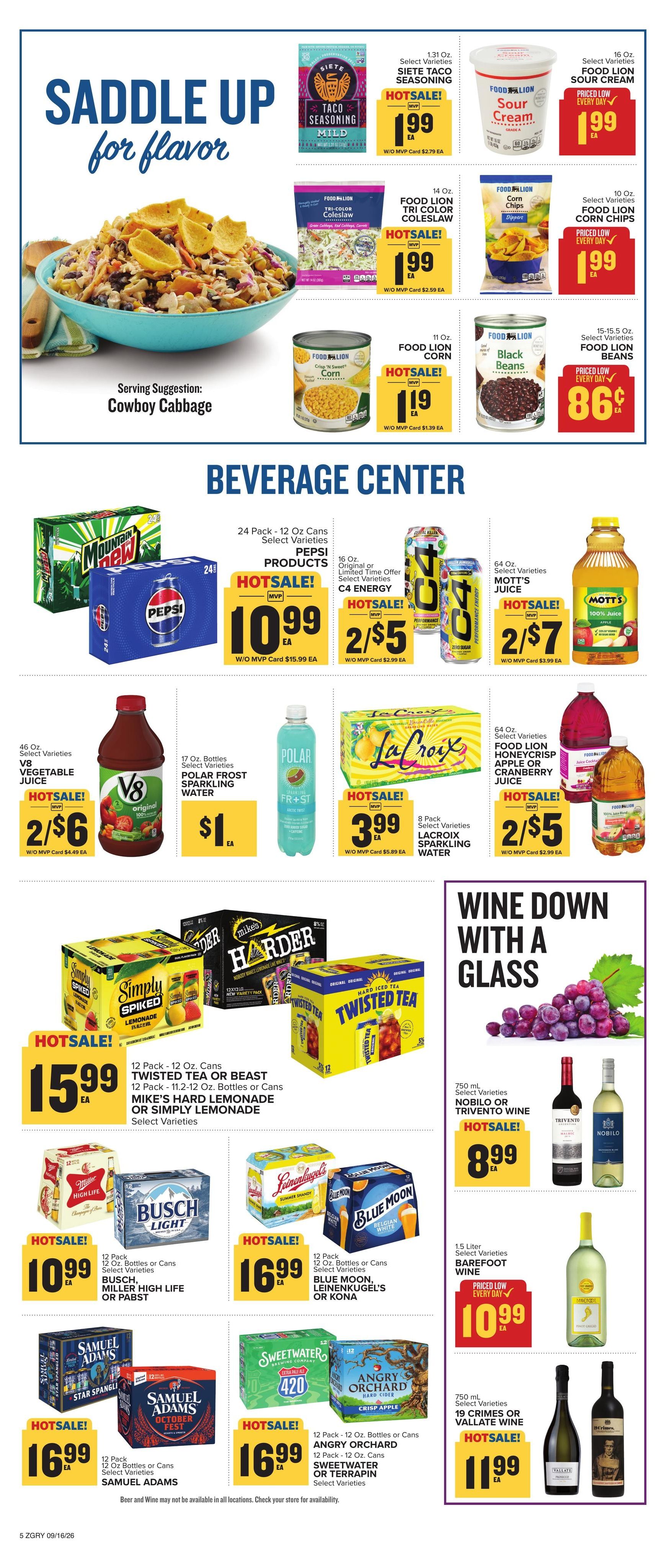 Food Lion (Athens Area, GA) Weekly Ad September 16 - 22, 2026