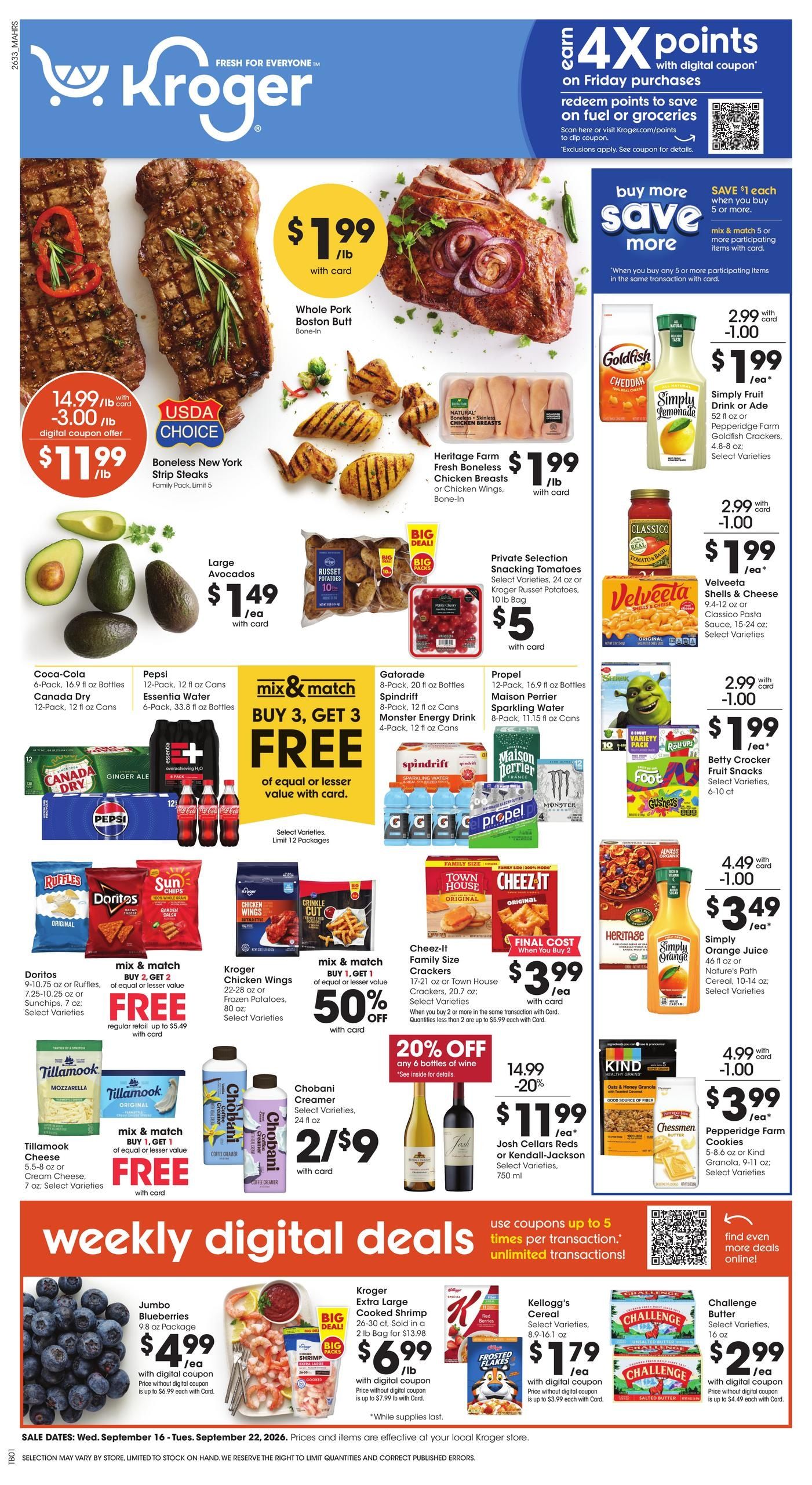 Kroger (Suffolk Area, VA) Weekly Ad September 16 - 22, 2026