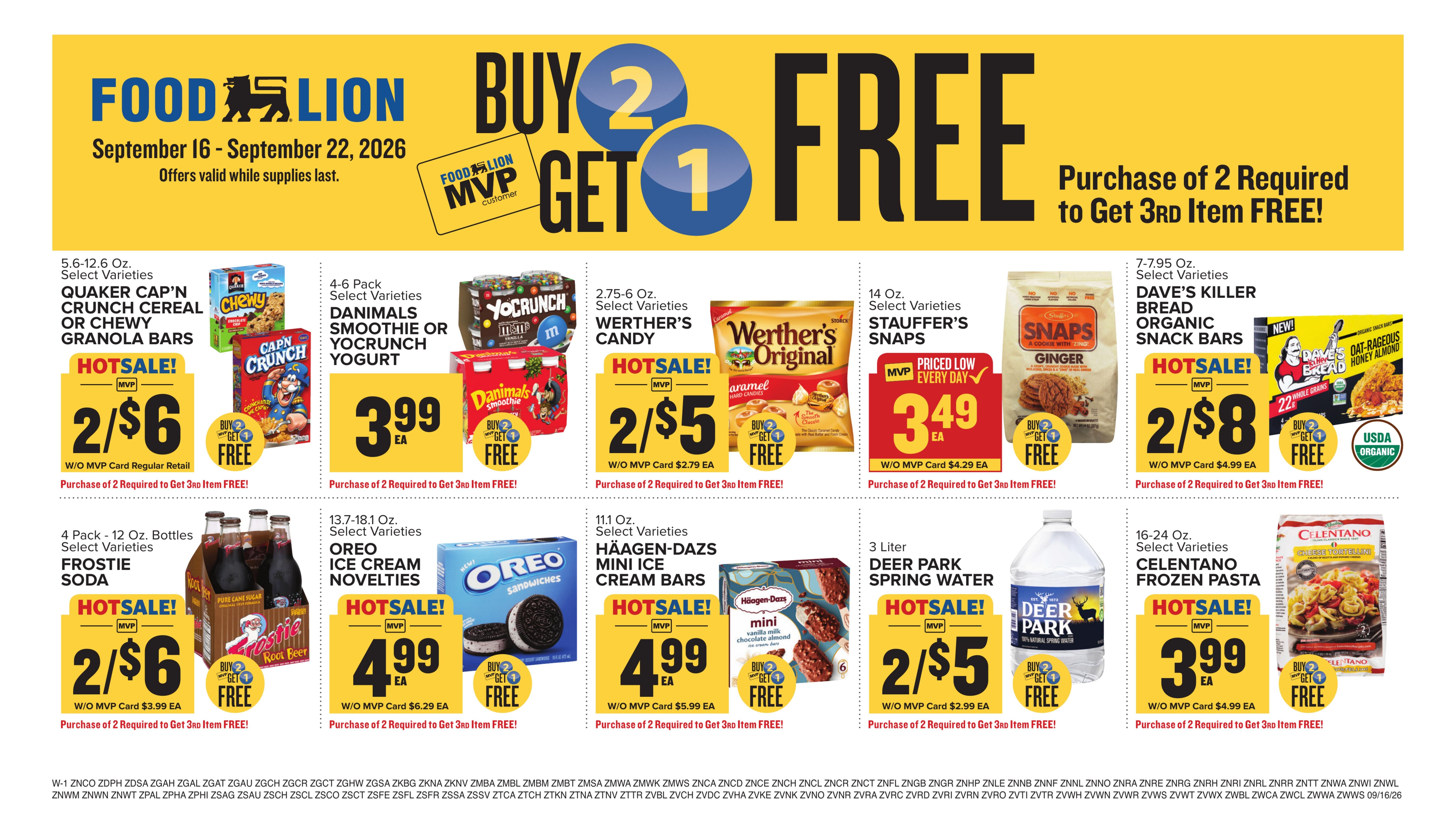 Food Lion (Chattanooga Area, TN) Weekly Ad September 16 - 22, 2026