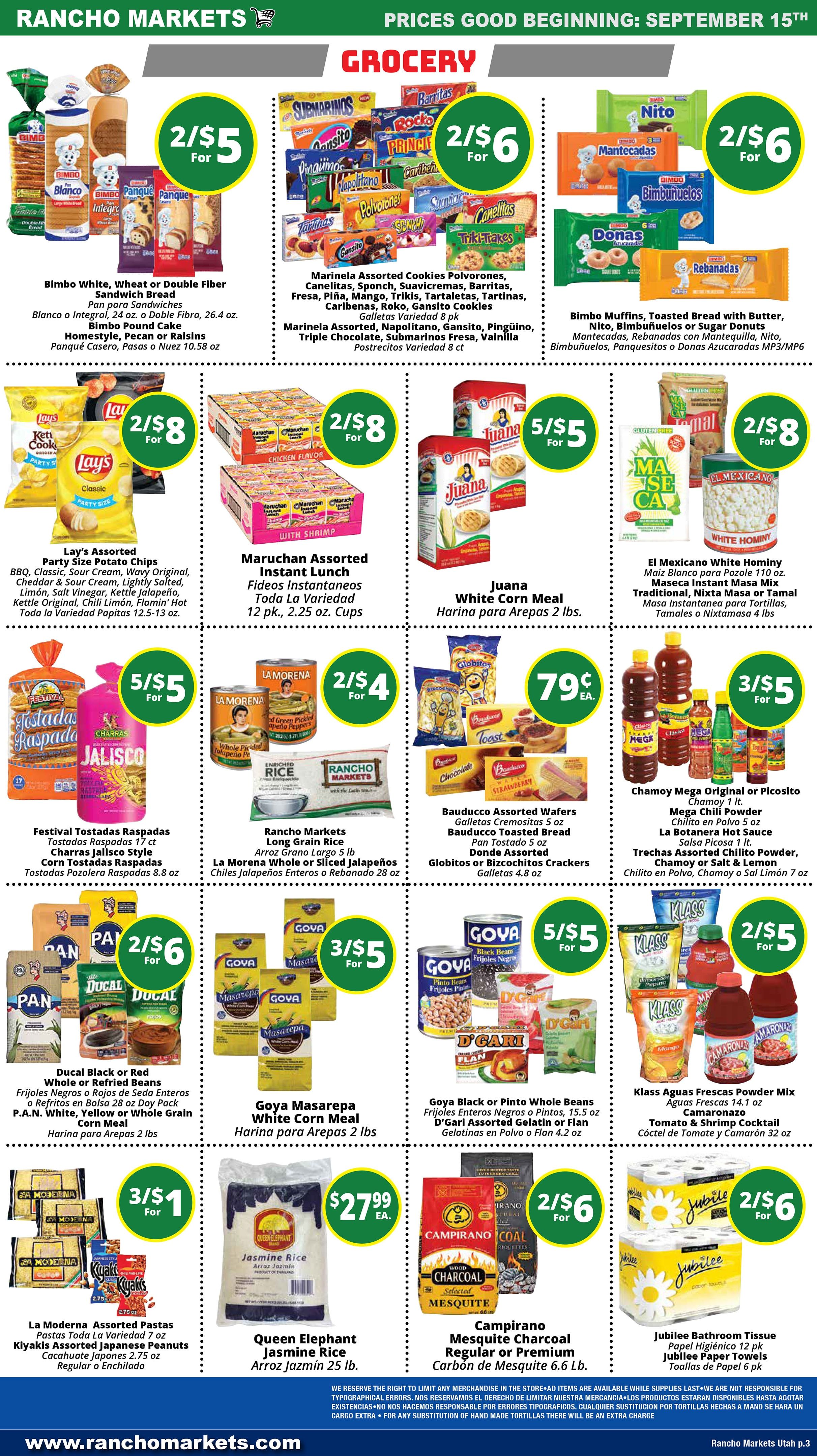 Rancho Markets Weekly Ad September 15 - 21, 2026