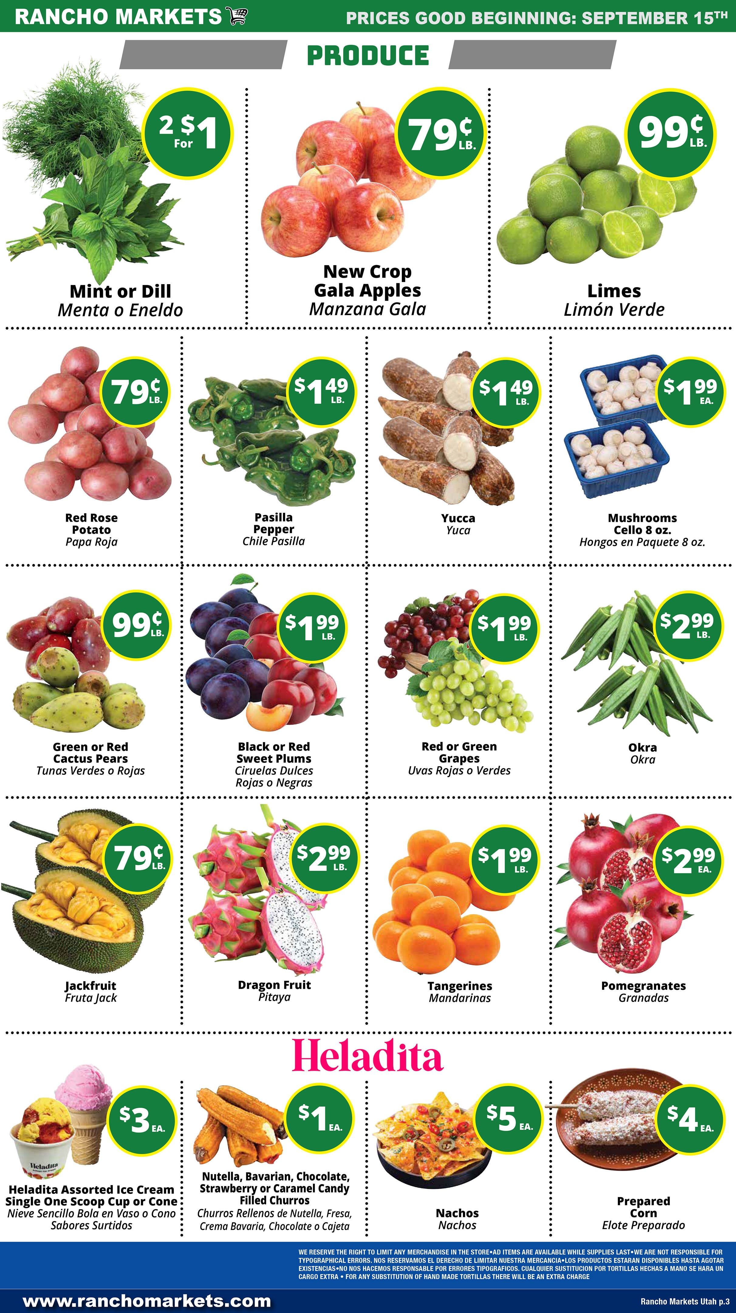 Rancho Markets Weekly Ad September 15 - 21, 2026