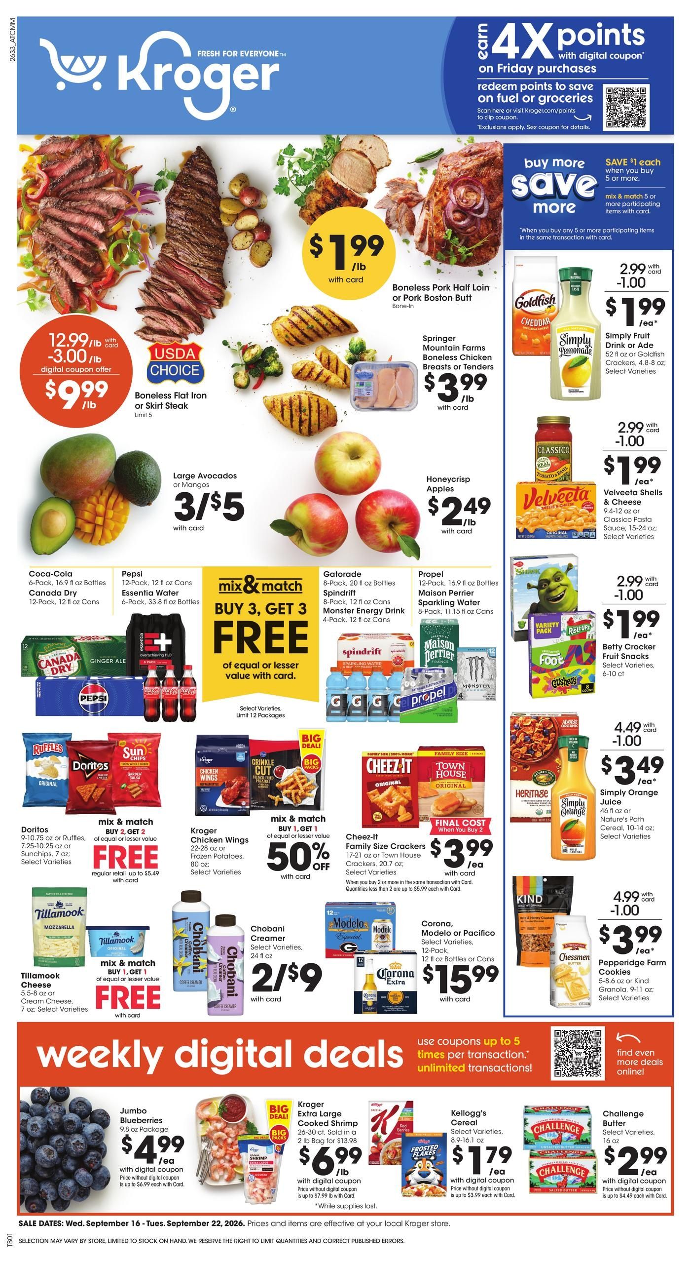 Kroger (Macon Area, GA) Weekly Ad September 16 - 22, 2026