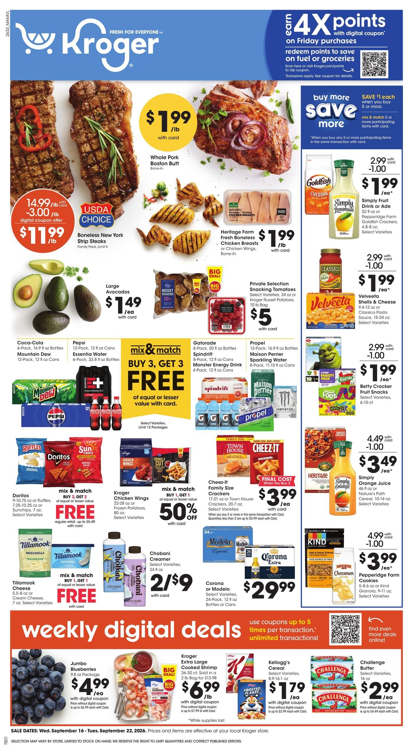 Kroger (Martinsville Area, VA) Weekly Ad September 16 - 22, 2026