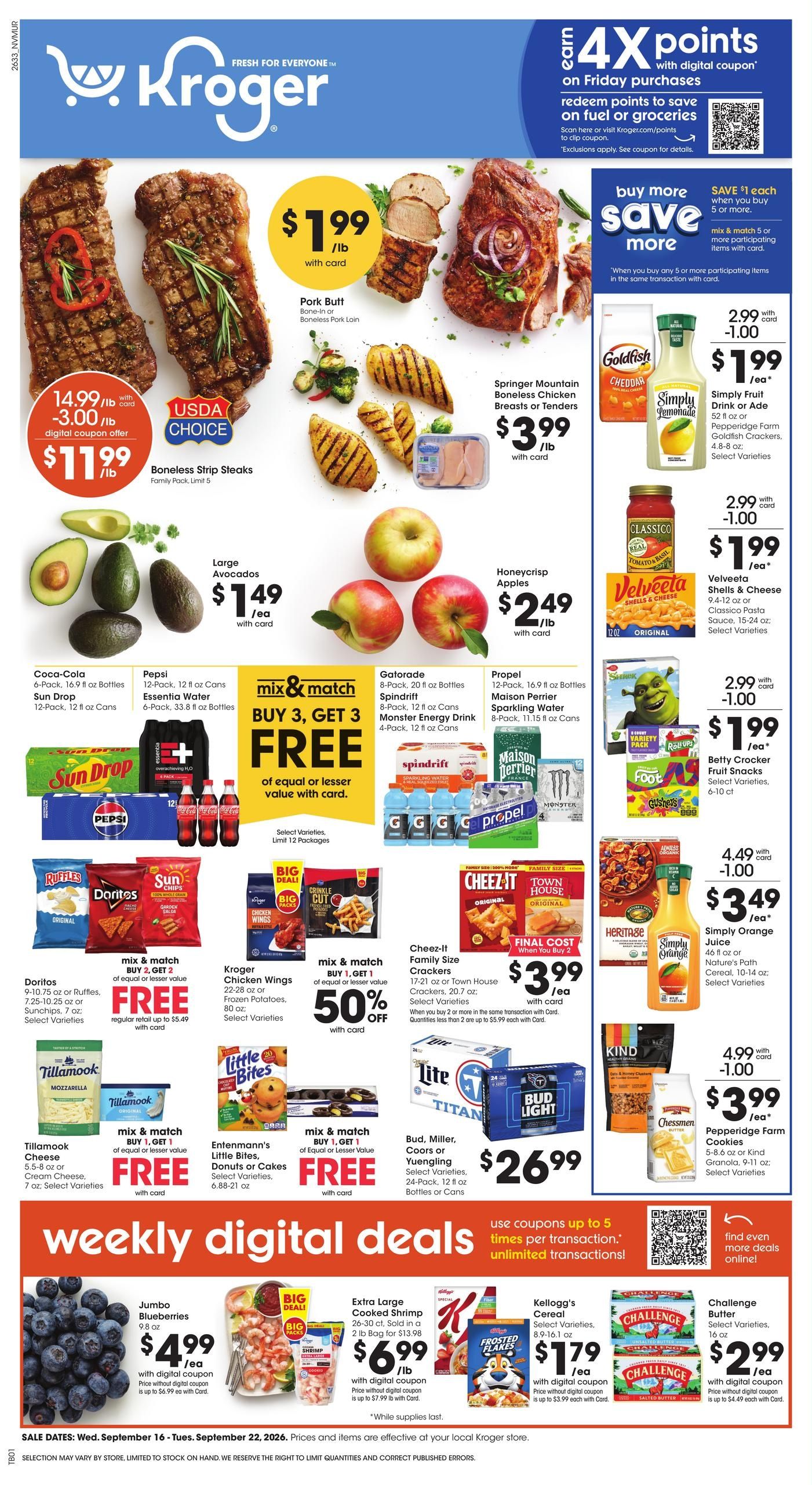 Kroger (Murfreesboro Area, TN) Weekly Ad September 16 - 22, 2026
