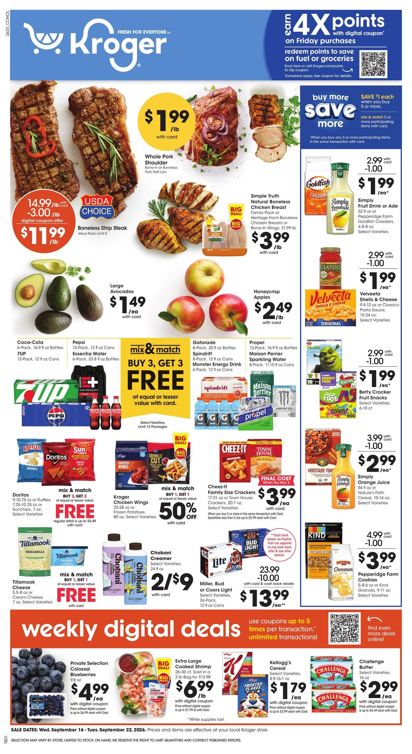 Kroger (Norwalk Area, OH) Weekly Ad September 16 - 22, 2026