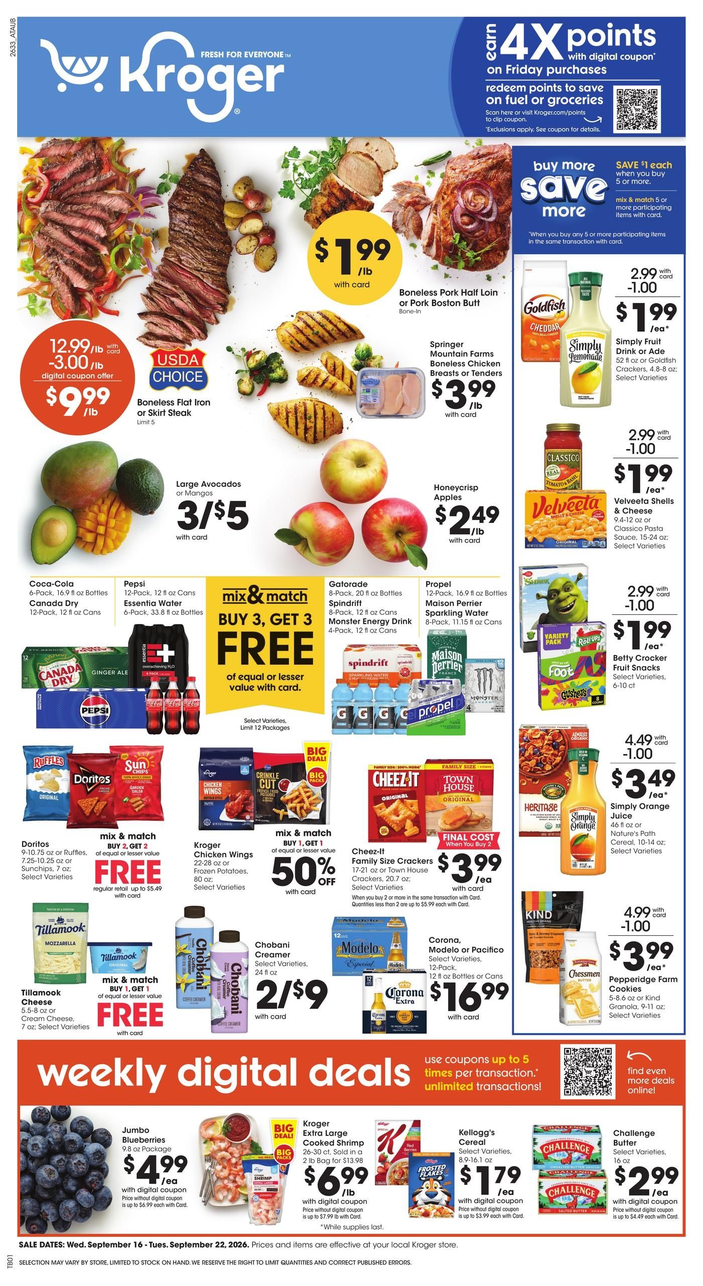 Kroger (Phenix City Area, AL) Weekly Ad September 16 - 22, 2026
