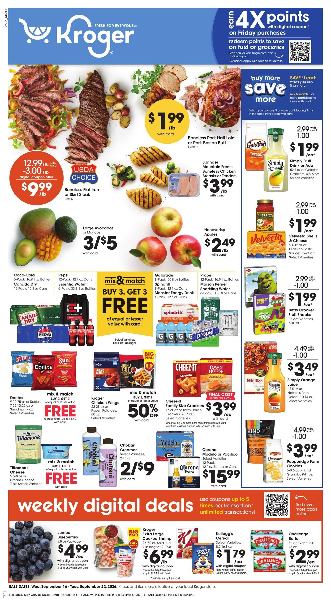 Kroger (Sandy Springs Area, GA) Weekly Ad September 16 - 22, 2026