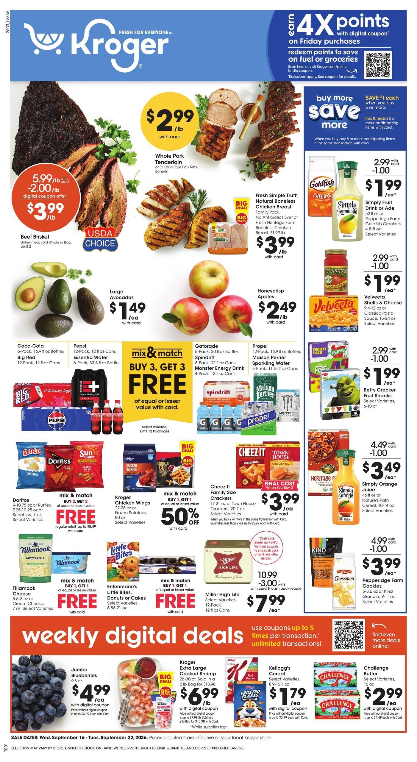Kroger (Tell City Area, IN) Weekly Ad September 16 - 22, 2026