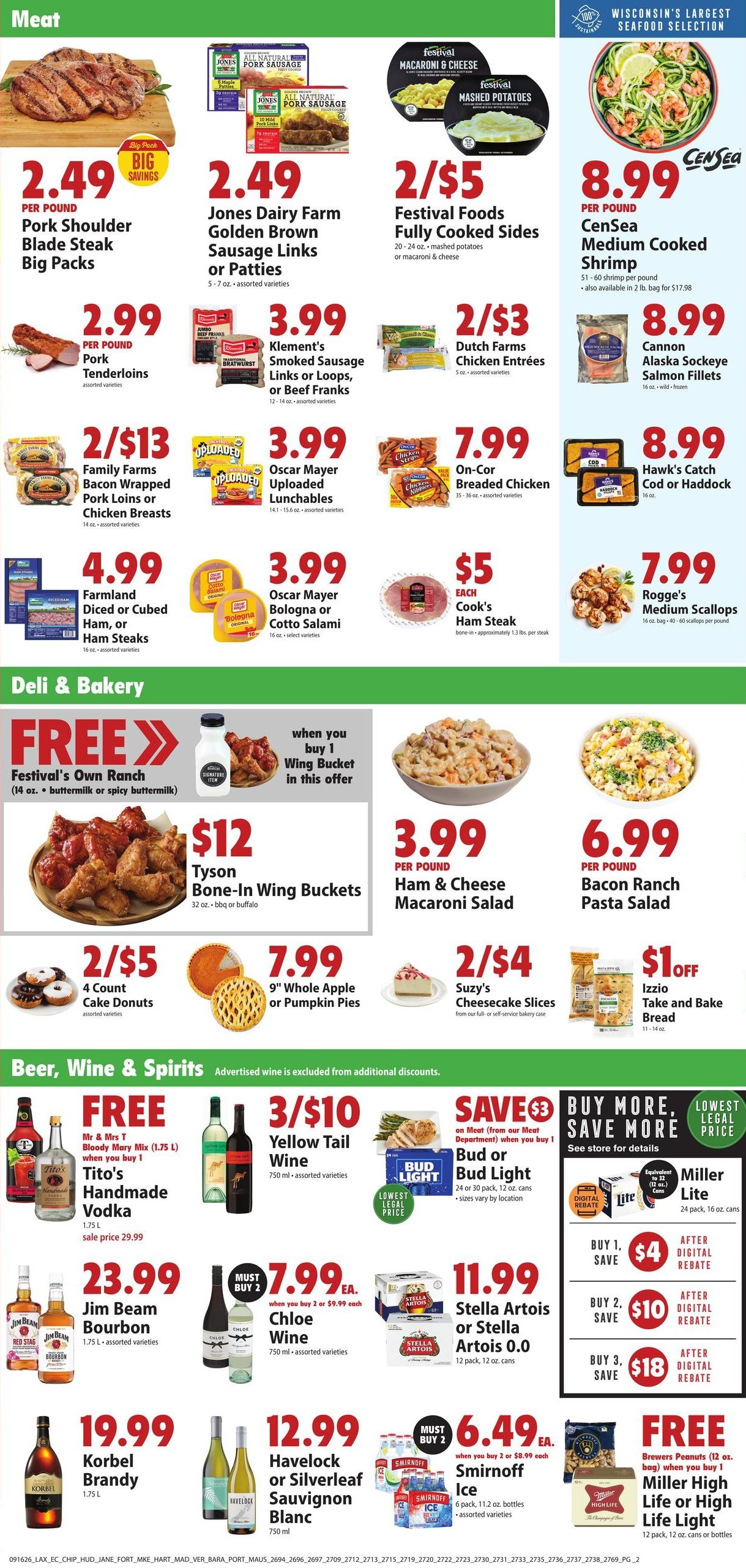 Festival Foods (Black Earth Area, WI) Weekly Ad (organic) Weekly Ad September 16 - 22, 2026
