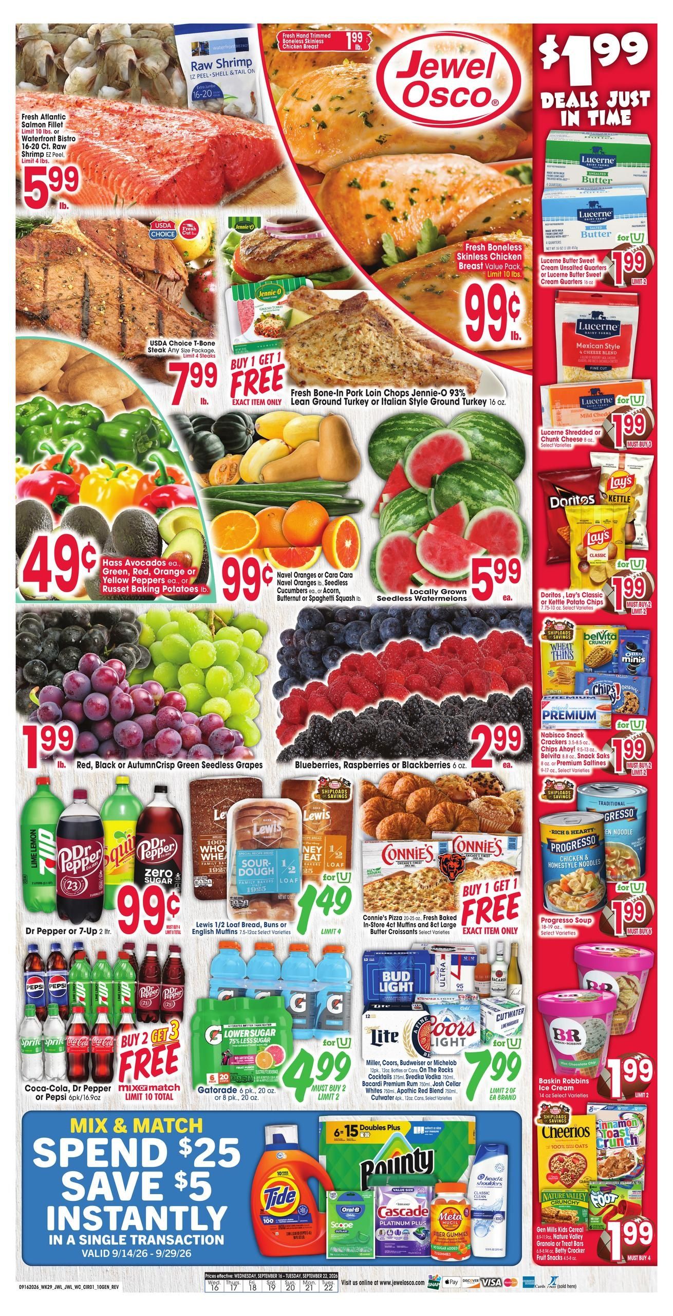 Jewel-Osco (Aurora Area, IL) Weekly Ad September 16 - 22, 2026